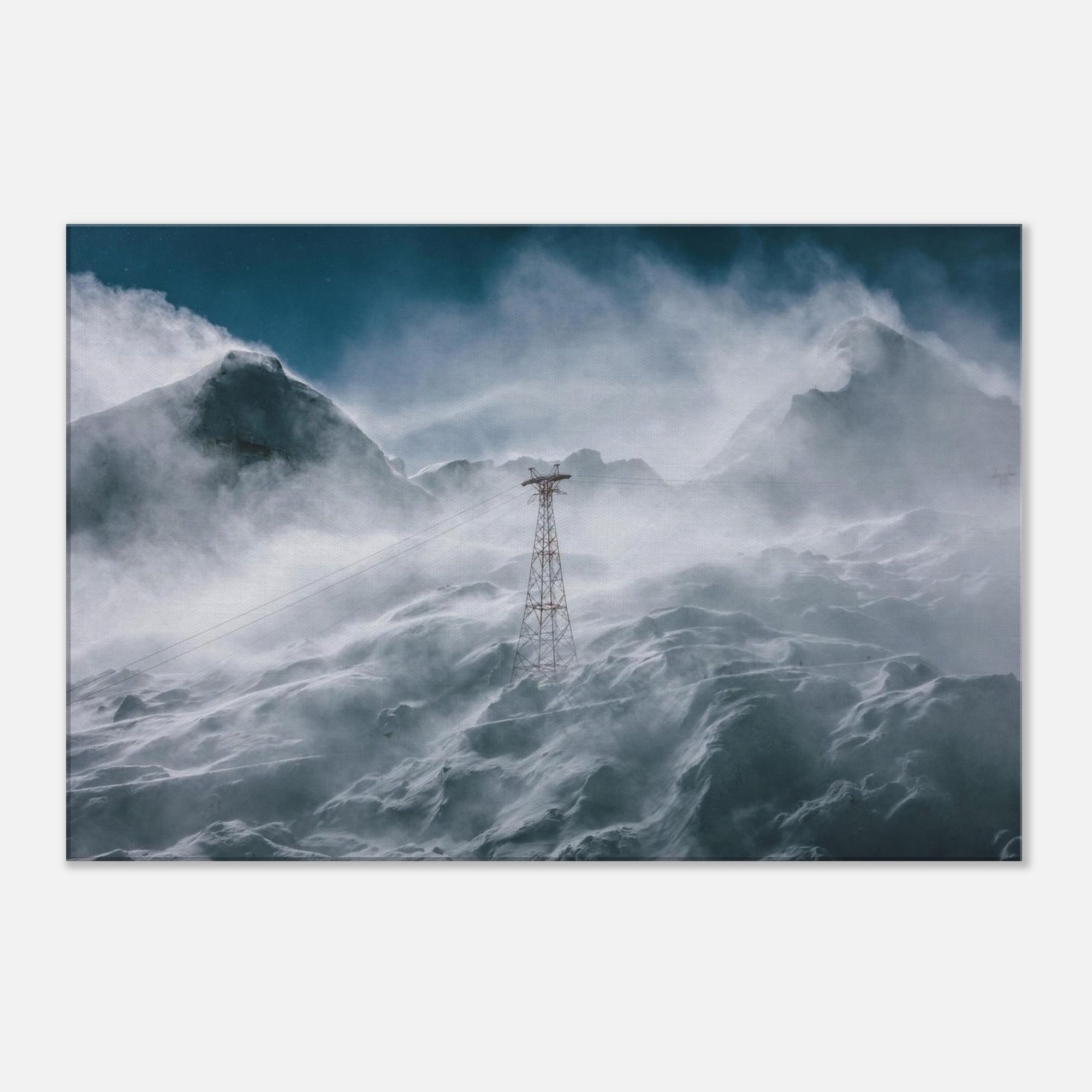 Leinwand Dick - Liftstütze am Kitzsteinhorn im Winter Print Material JFK Photography Prints 60x90 cm / 24x36″