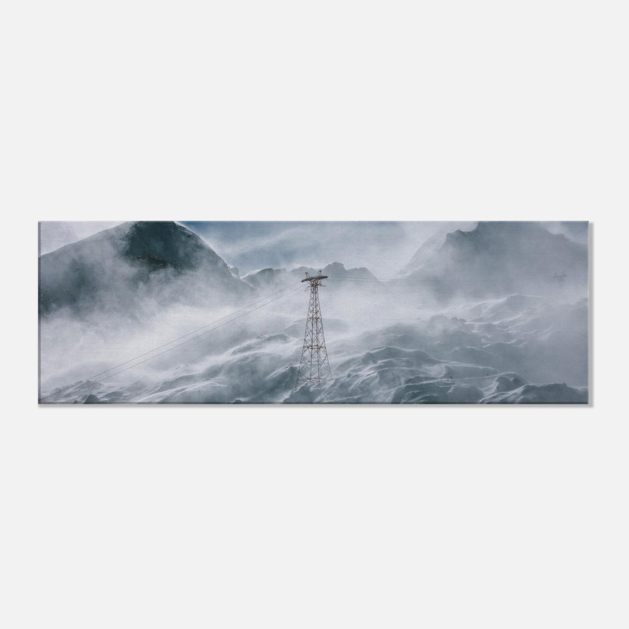 Leinwand Dick - Liftstütze am Kitzsteinhorn im Winter Print Material JFK Photography Prints 30x90 cm / 12x36″