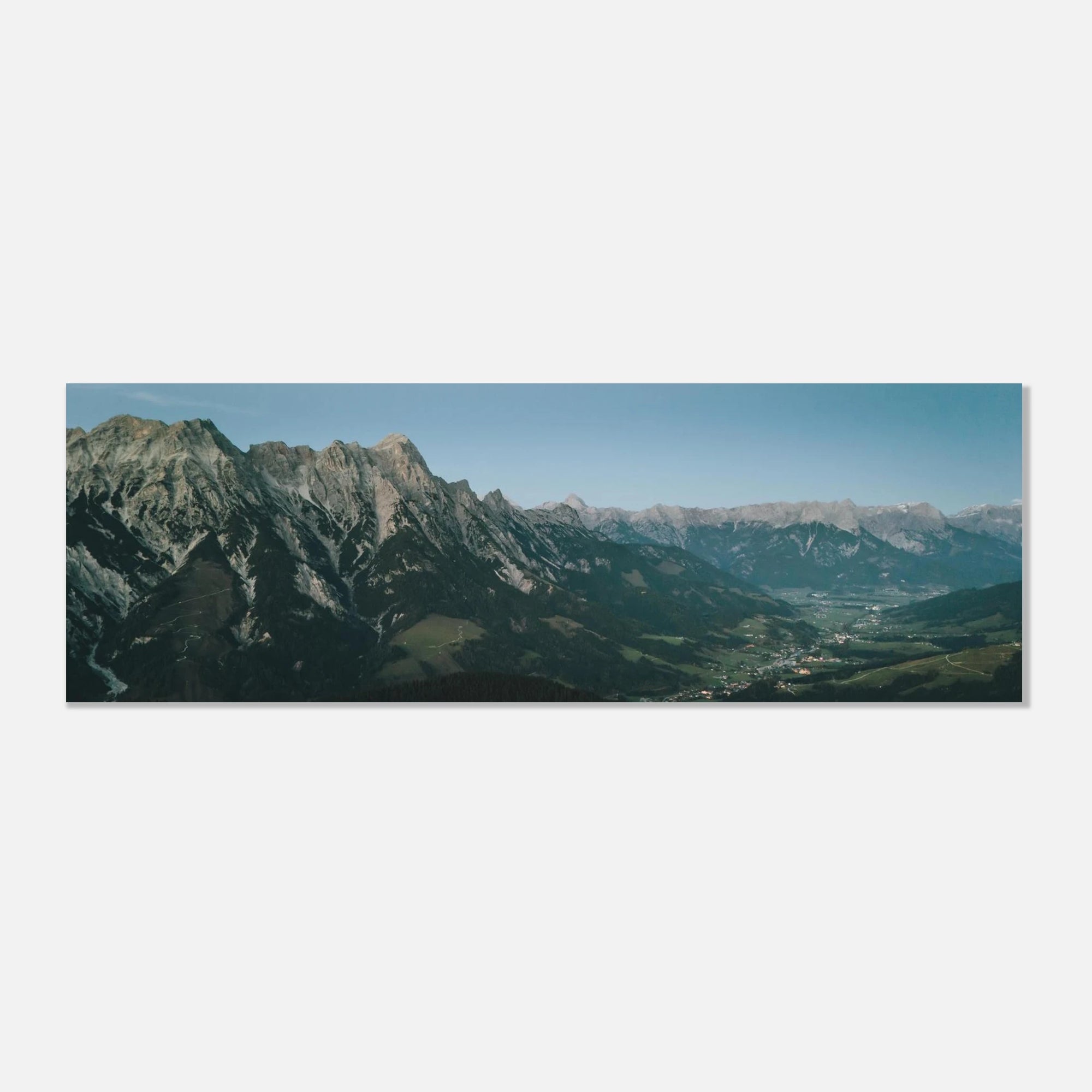 Aluminiumdruck - Leogang mit Steinberge im Sommer Print Material JFK Photography Prints 20x60 cm / 8x24″