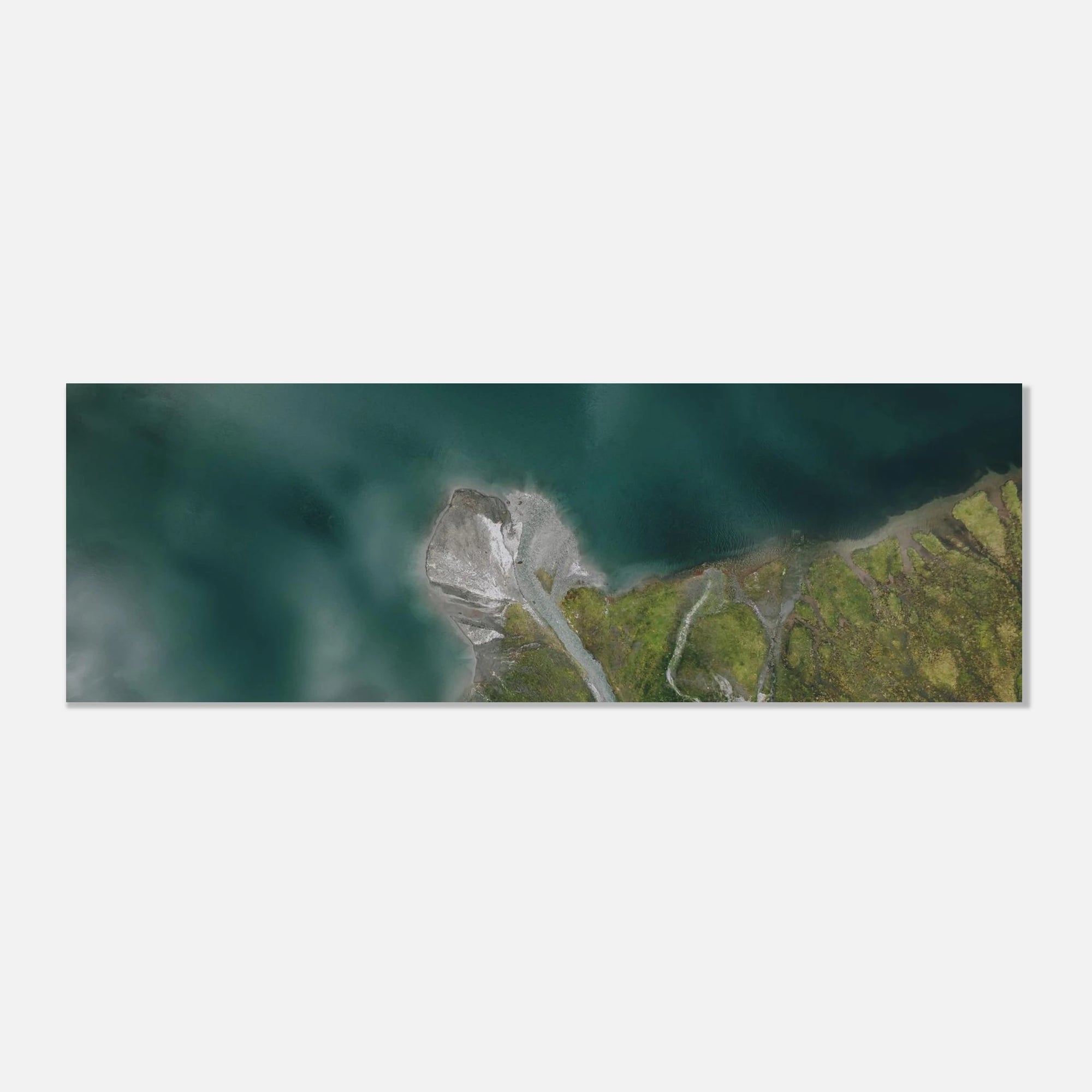 Aluminiumdruck - Hintersee Mittersill von oben Print Material JFK Photography Prints 20x60 cm / 8x24″