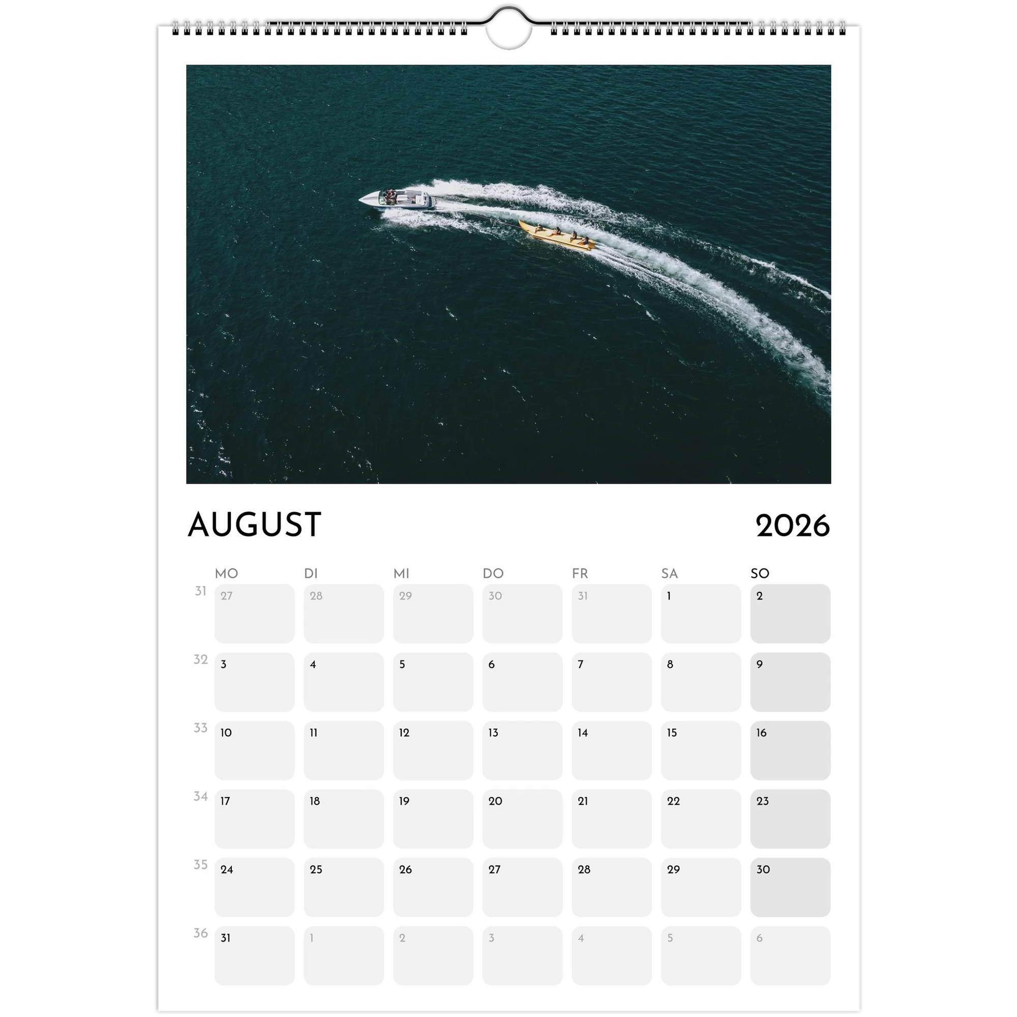 Wandkalender weiss 2026 Print Material JFK Photography Prints