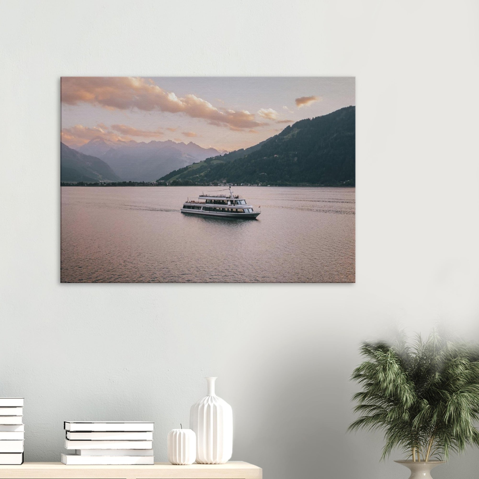 Leinwand Dick - MS Schmitten am Zeller See mit Kitzsteinhorn Print Material JFK Photography Prints