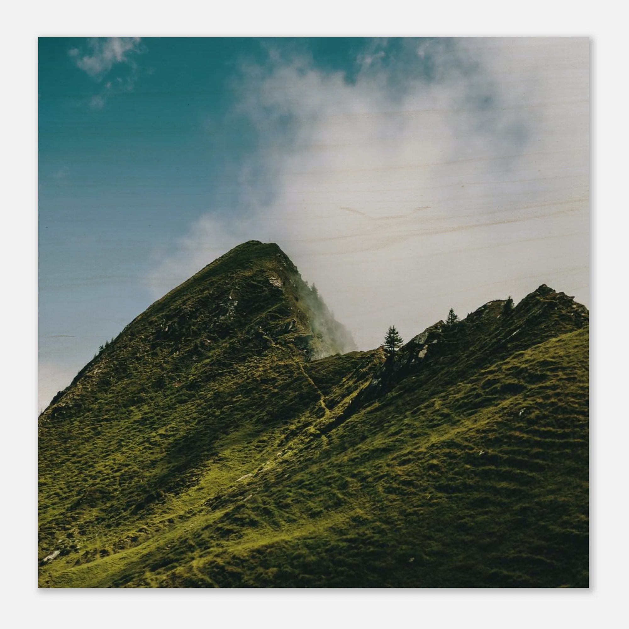 Holzdruck - Sommer am Kitzsteinhorn Print Material JFK Photography Prints 40x40 cm / 16x16″