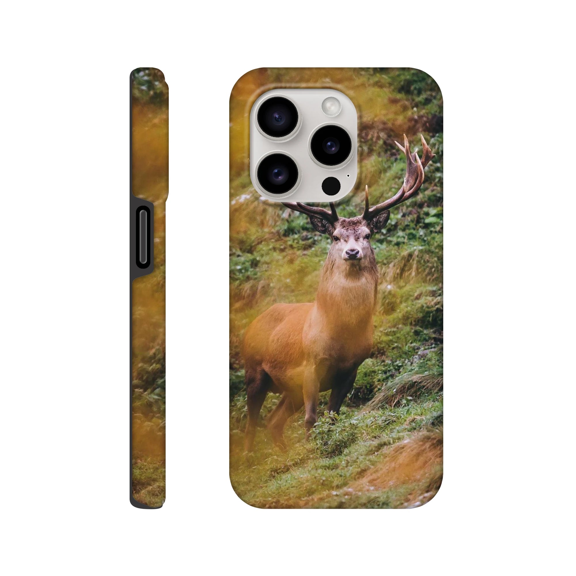 IPhone Hartschalen Case - der Hirsch Print Material JFK Photography Prints iPhone 15 Pro