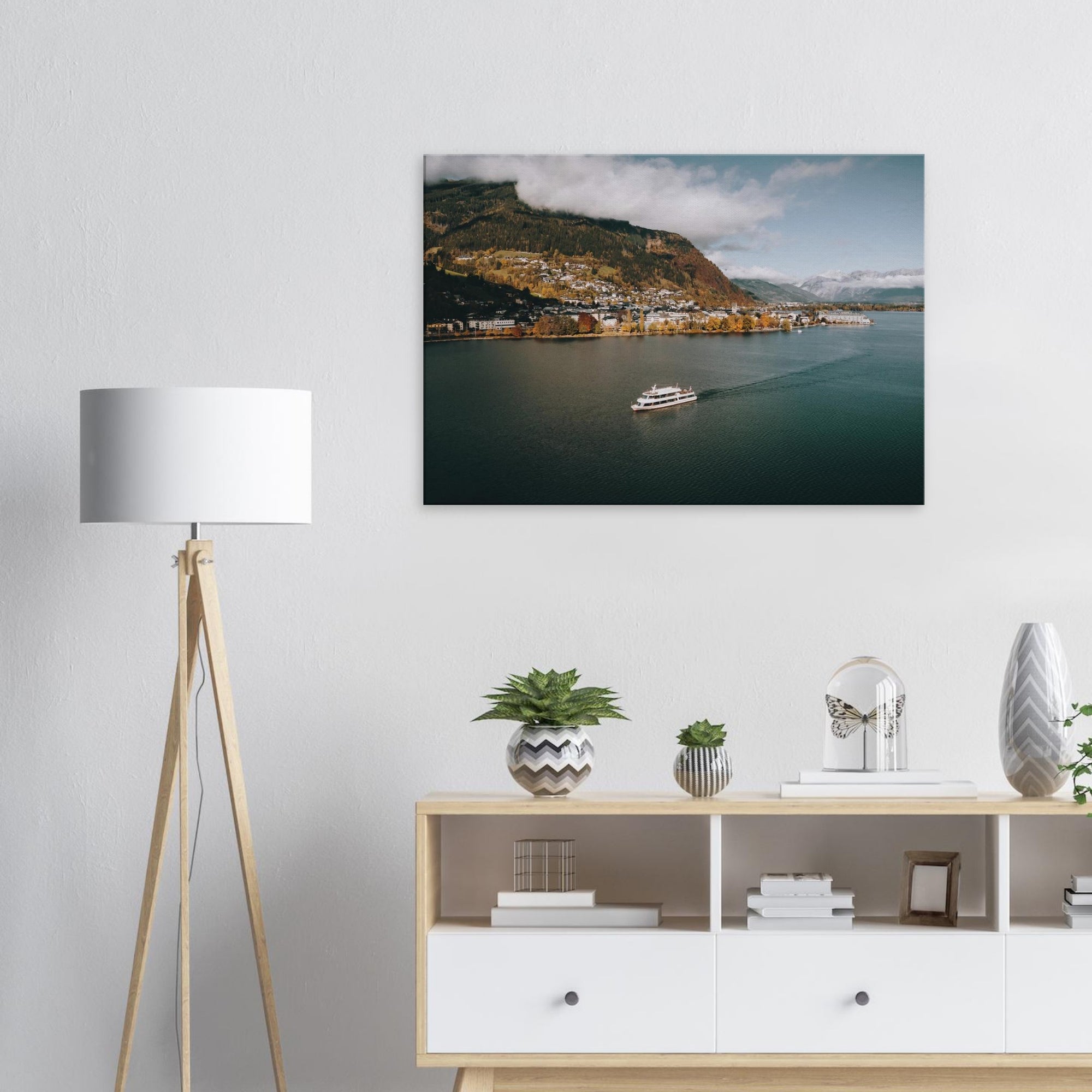 Leinwand Dick - Zell am See mit der MS Schmitten im Herbst Print Material JFK Photography Prints
