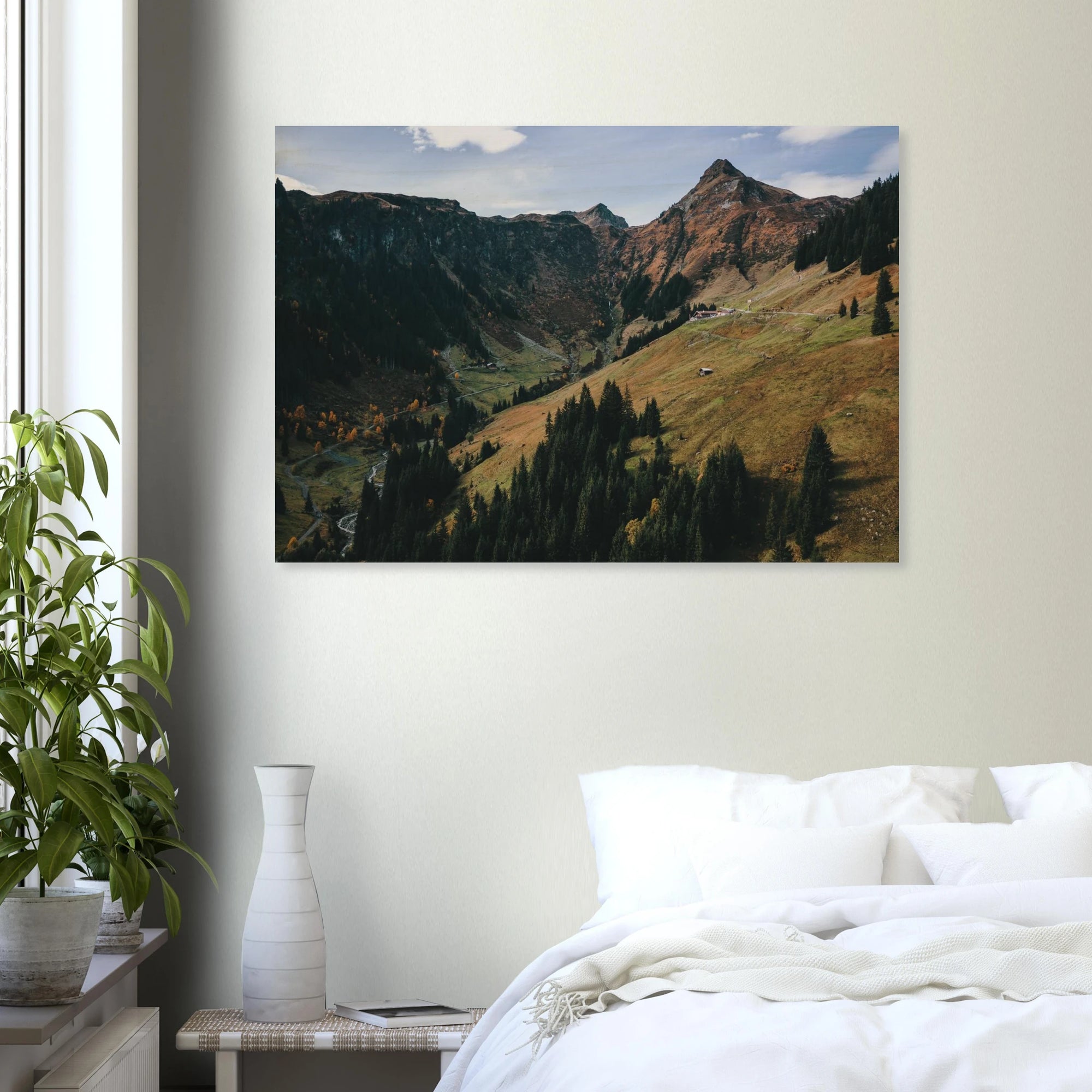 Holzdruck - Hintertal mit Tristkogel im Herbst Print Material JFK Photography Prints
