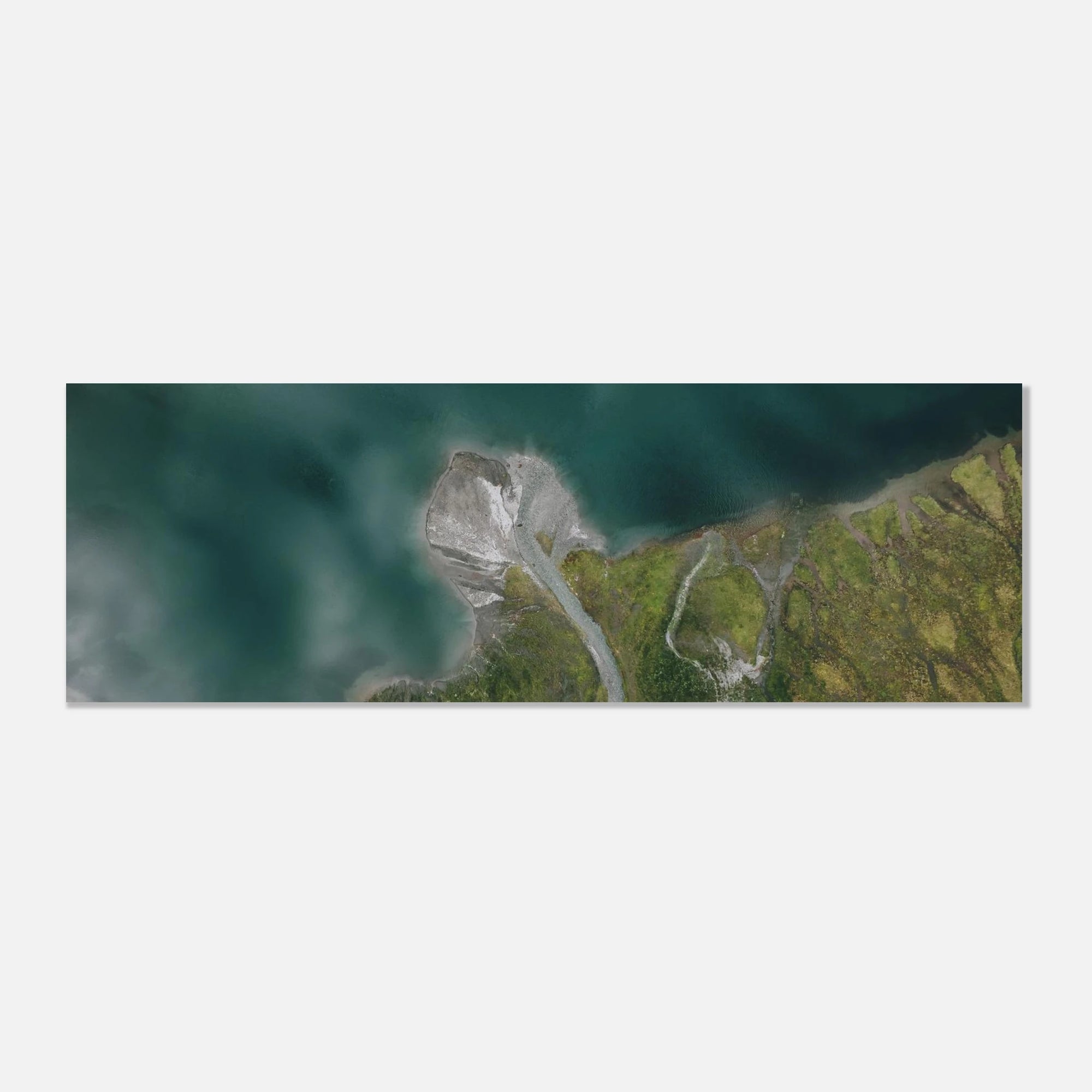 Aluminiumdruck - Hintersee Mittersill von oben Print Material JFK Photography Prints 30x90 cm / 12x36″