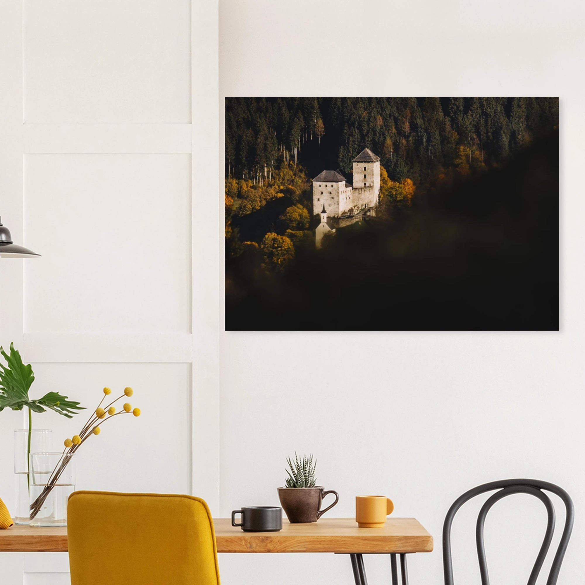 Aluminiumdruck - Burg Kaprun im Herbst Print Material JFK Photography Prints