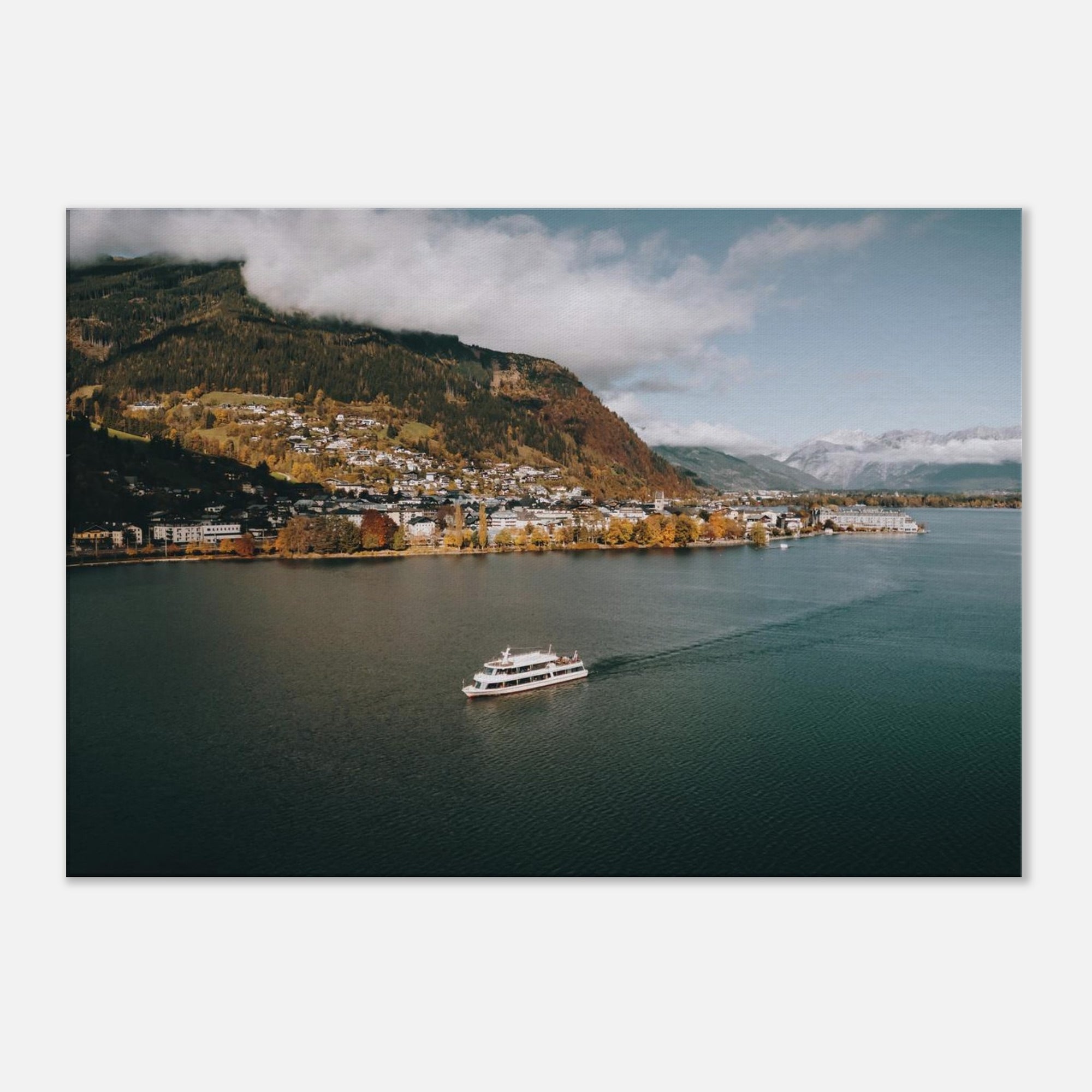 Leinwand Dick - Zell am See mit der MS Schmitten im Herbst Print Material JFK Photography Prints 70x100 cm / 28x40″