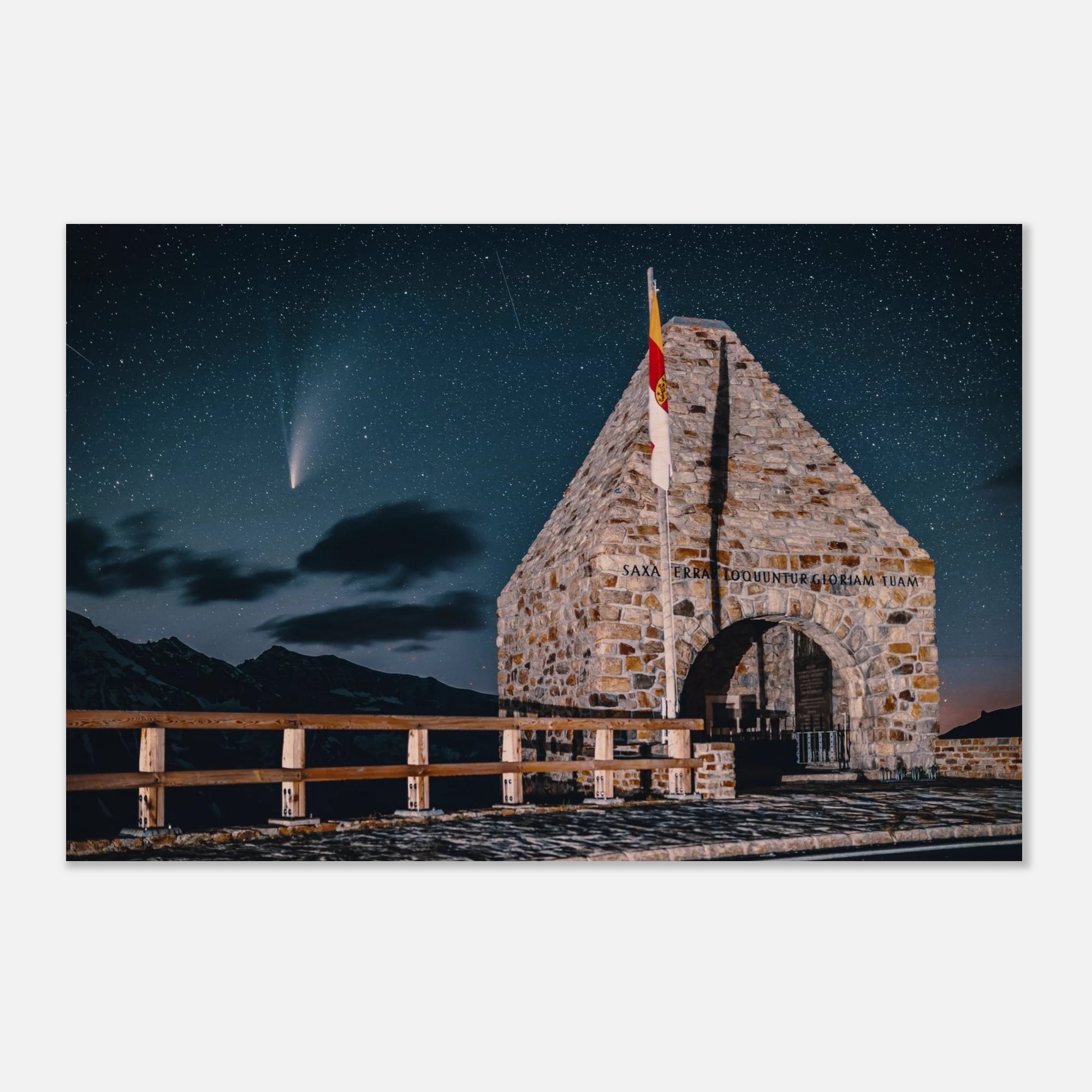 Holzdruck - Komet Neowise über dem Fuscher Törl Print Material JFK Photography Prints 60x90 cm / 24x36″