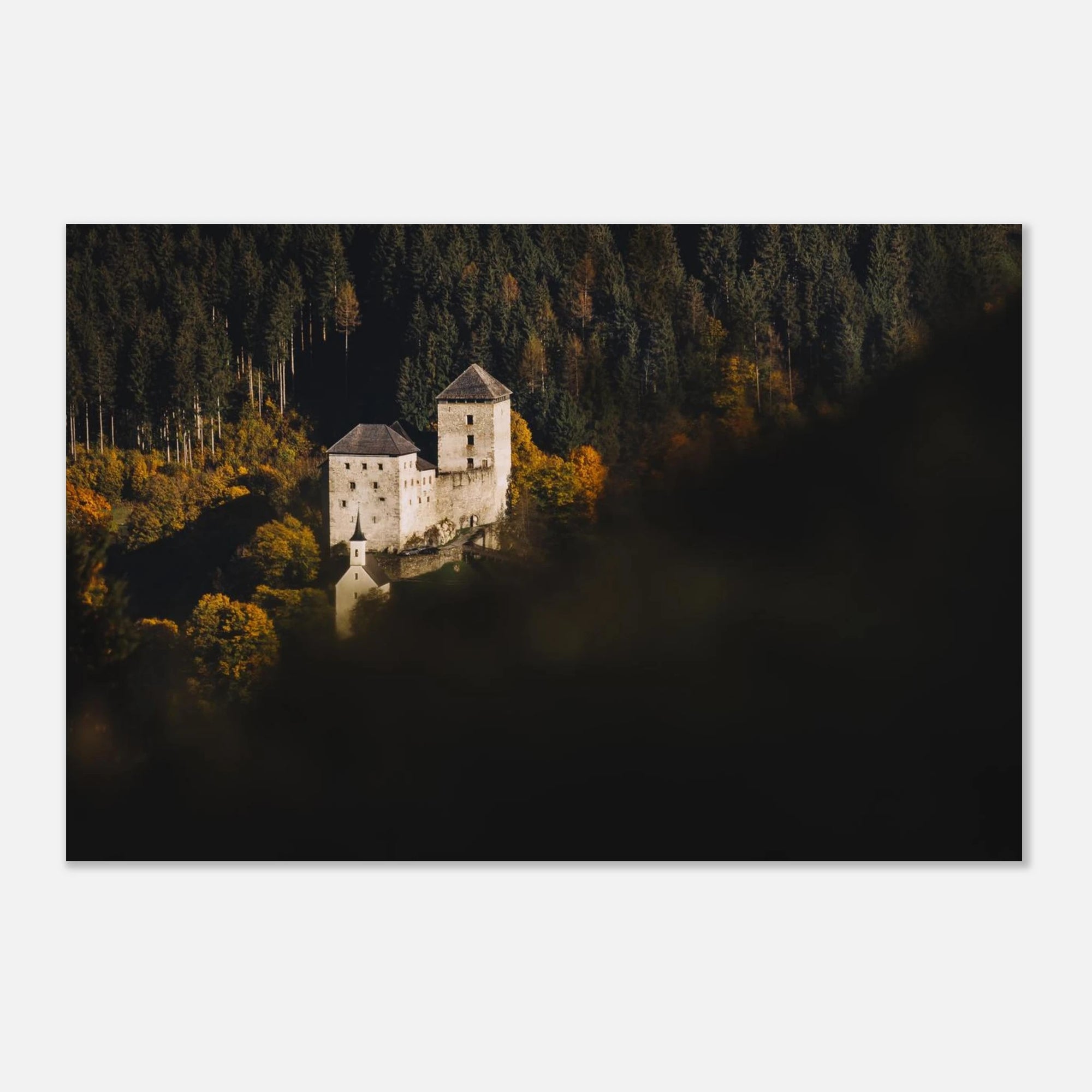 Aluminiumdruck - Burg Kaprun im Herbst Print Material JFK Photography Prints 60x90 cm / 24x36″