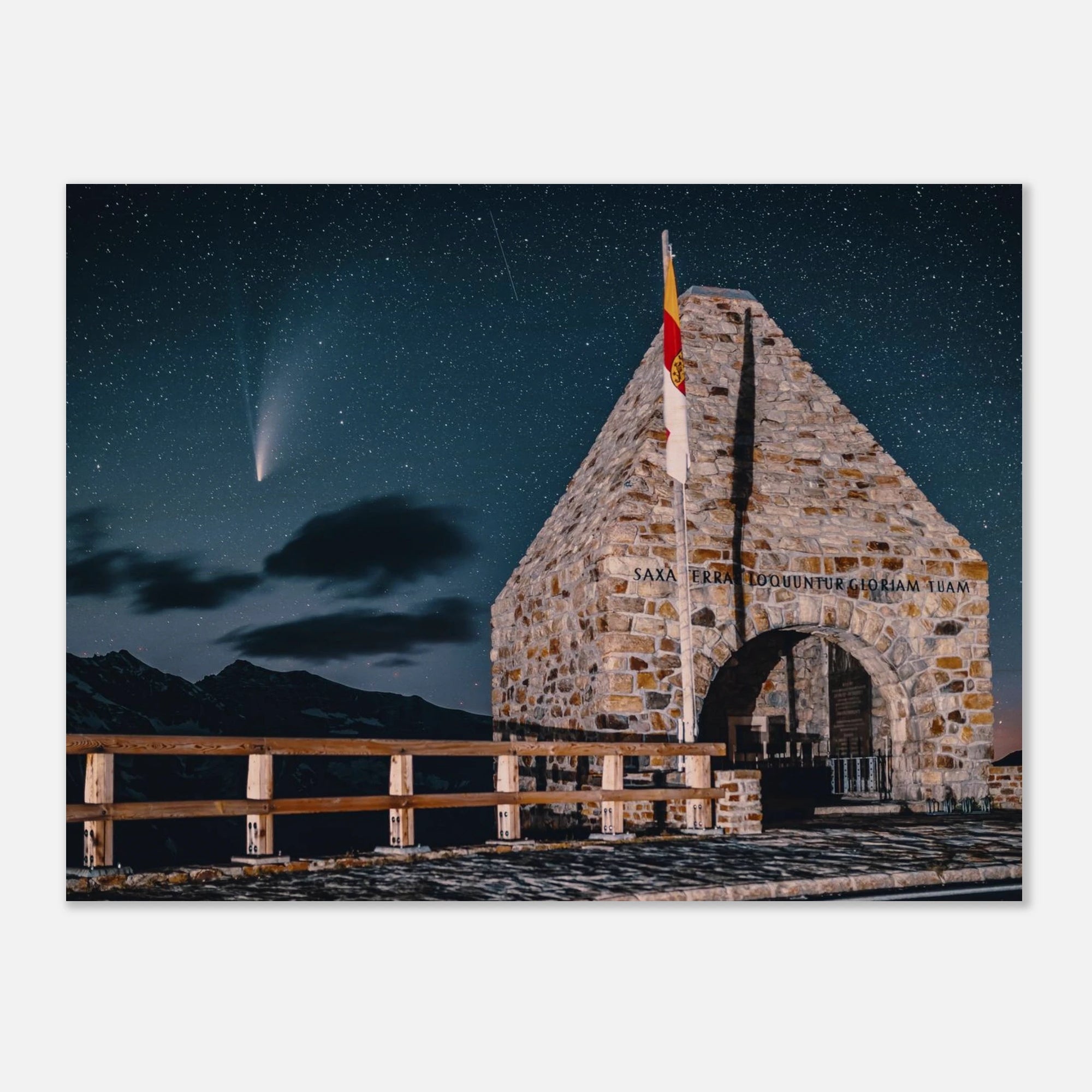 Holzdruck - Komet Neowise über dem Fuscher Törl Print Material JFK Photography Prints 30x40 cm / 12x16″