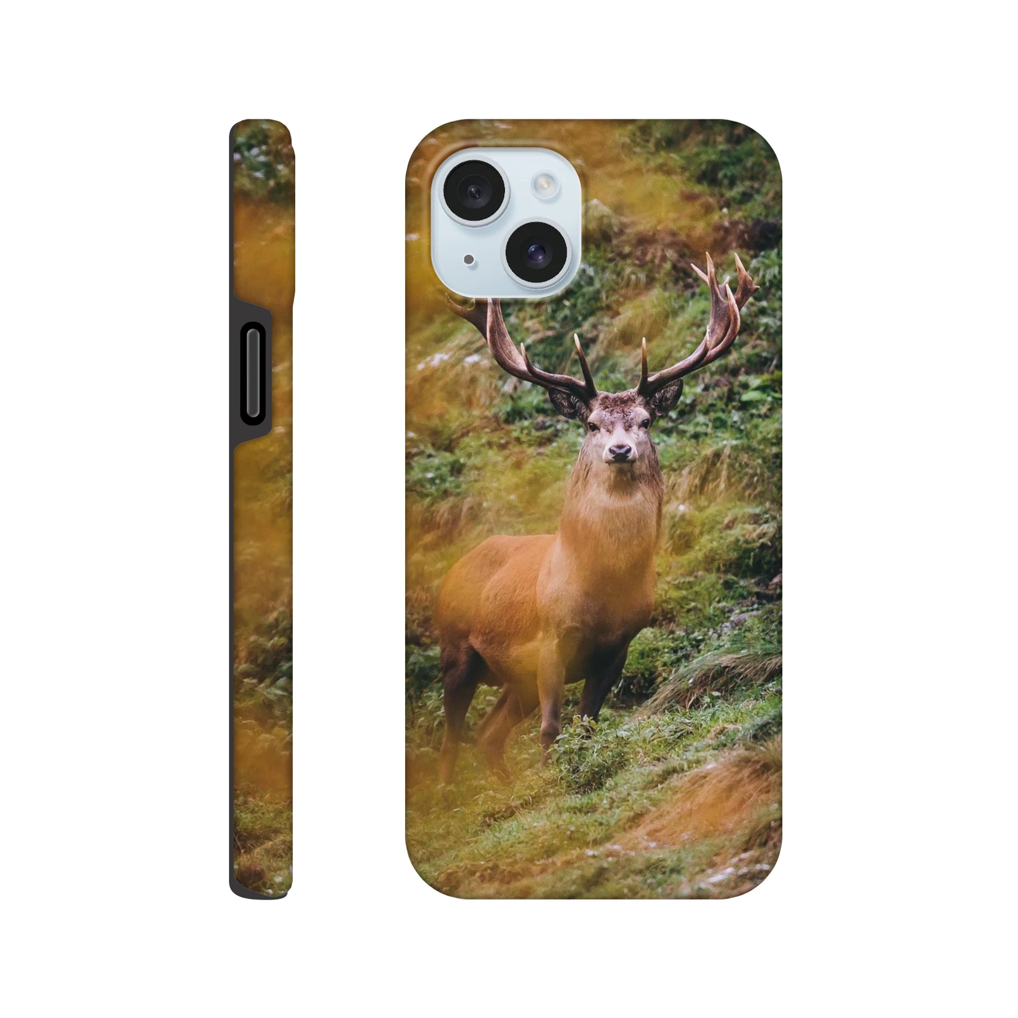 IPhone Hartschalen Case - der Hirsch Print Material JFK Photography Prints iPhone 15 Plus