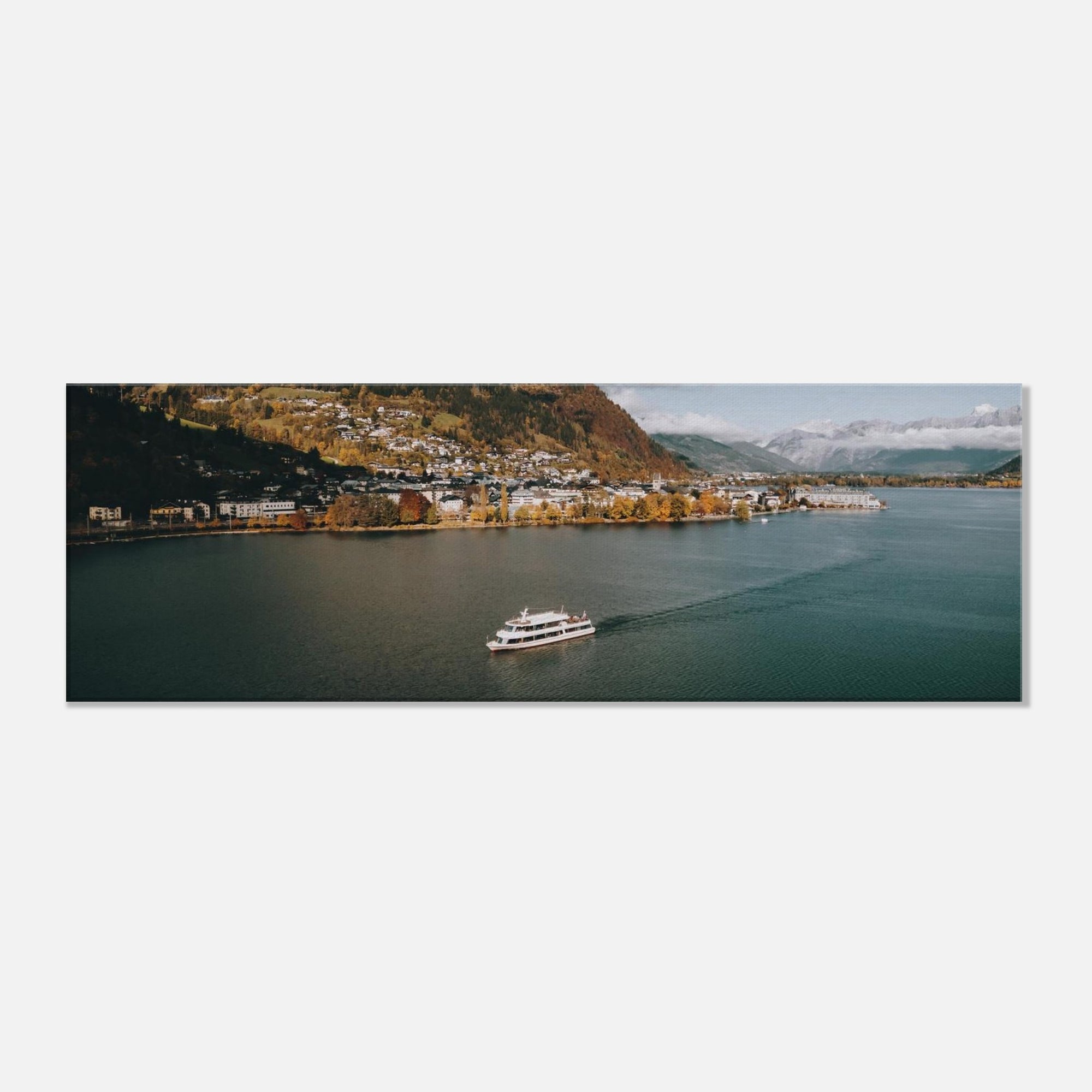 Leinwand Dick - Zell am See mit der MS Schmitten im Herbst Print Material JFK Photography Prints 30x90 cm / 12x36″
