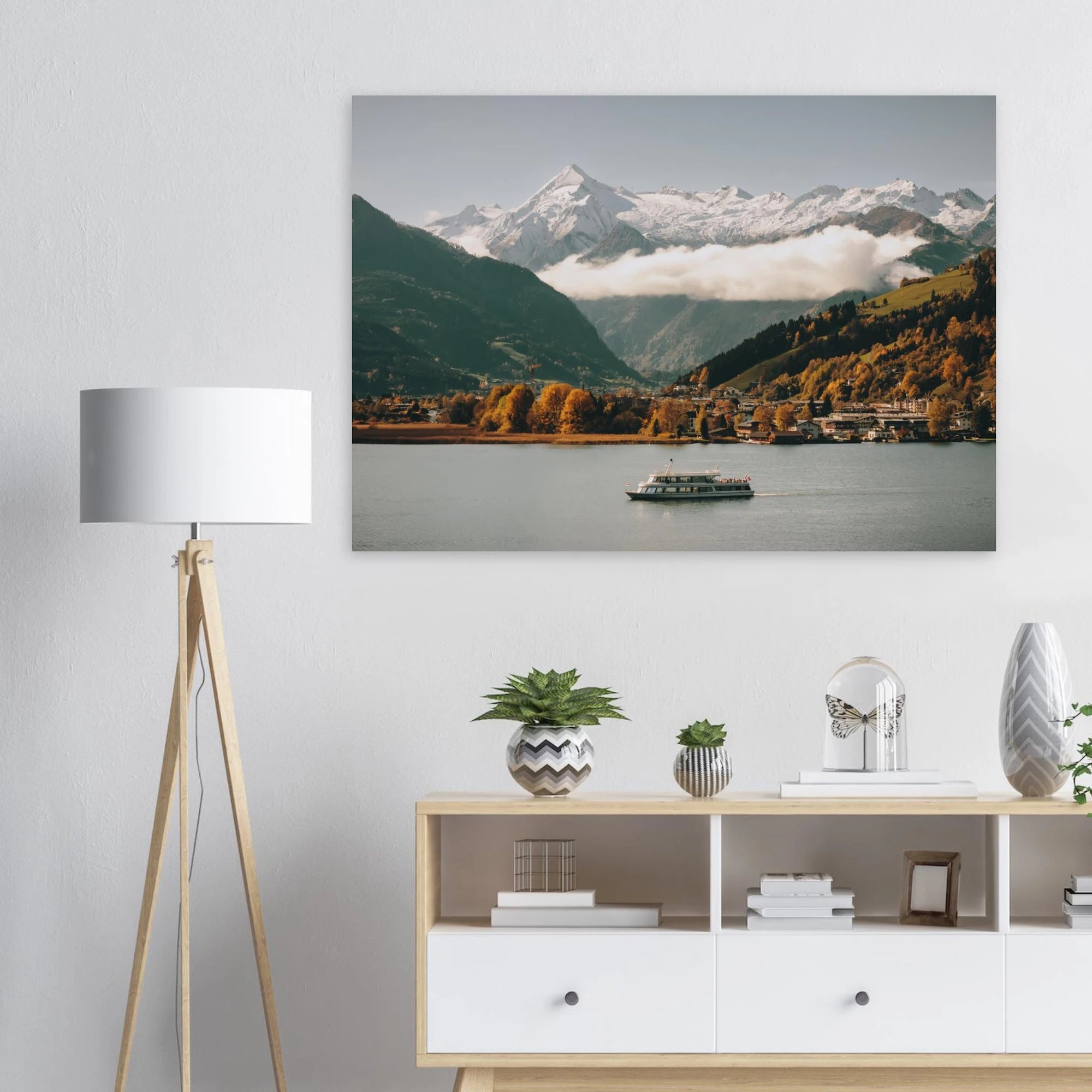 Premium Poster - MS Schmitten mit dem Kitzsteinhorn im Herbst Print Material JFK Photography Prints