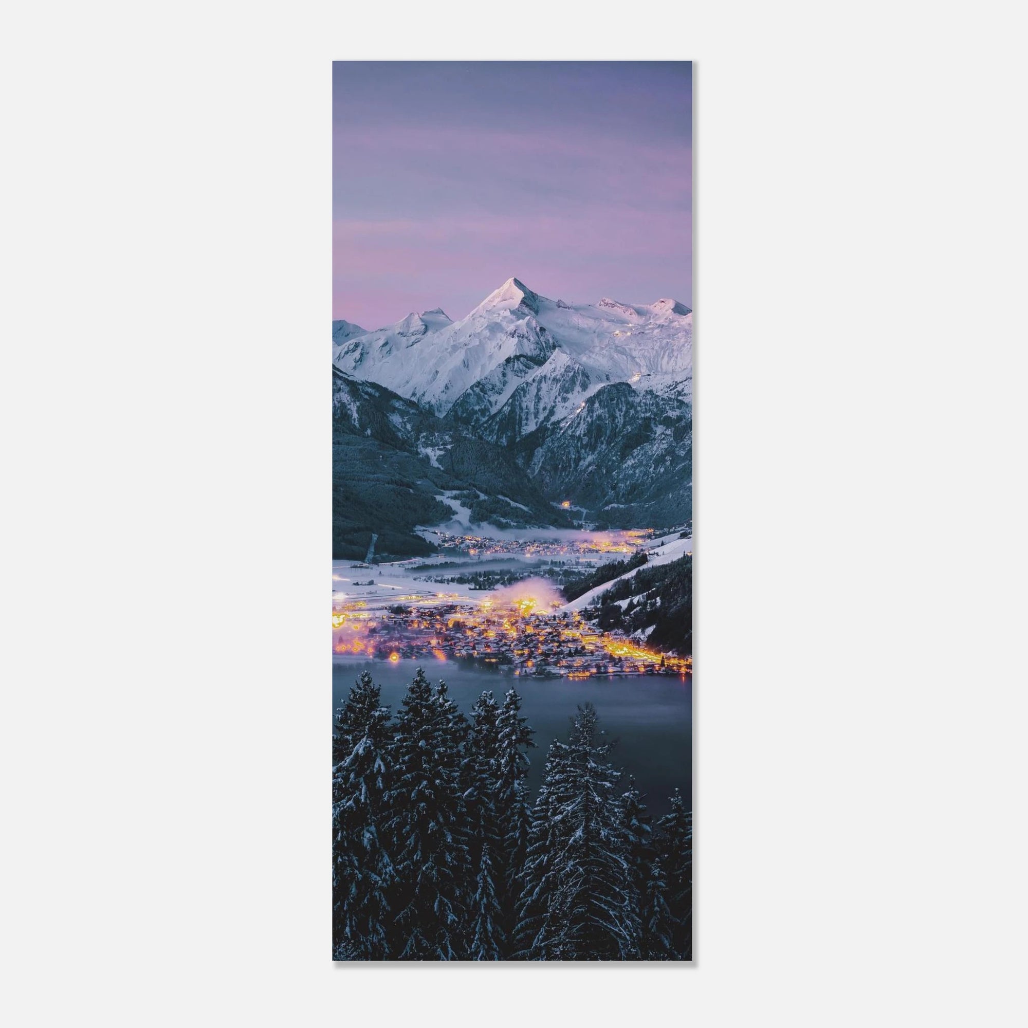 Kunstdruck - Kitzsteinhorn und Zeller See im Winter Print Material JFK Photography Prints 20x50 cm / 8x20″