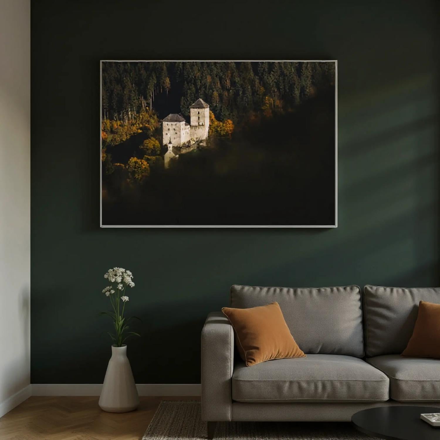 Aluminiumdruck - Burg Kaprun im Herbst Print Material JFK Photography Prints