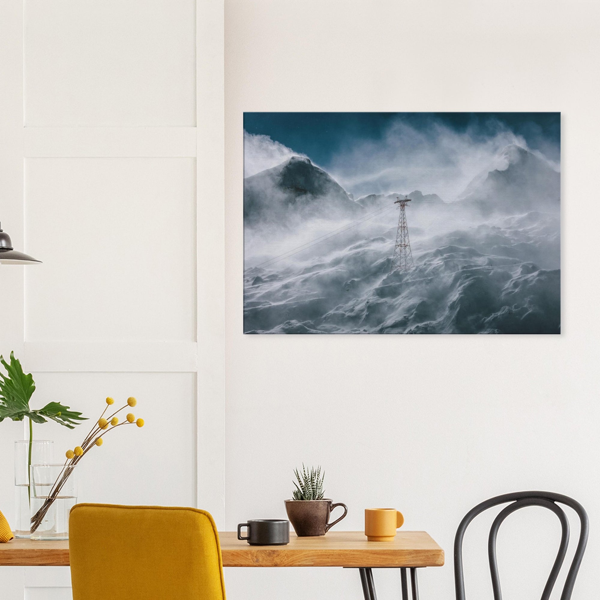 Leinwand Dick - Liftstütze am Kitzsteinhorn im Winter Print Material JFK Photography Prints