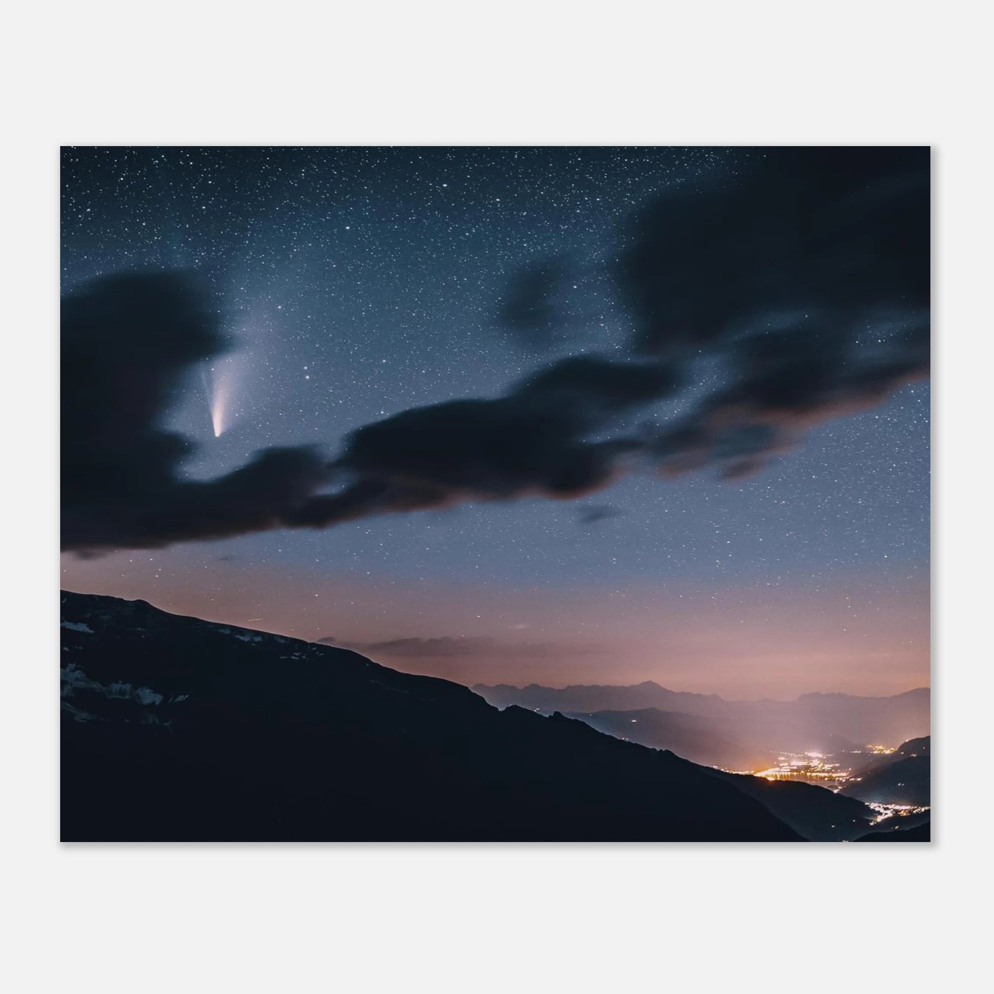 Premium Poster - Komet Neowise mit Zell am See Print Material JFK Photography Prints 20x25 cm / 8x10″