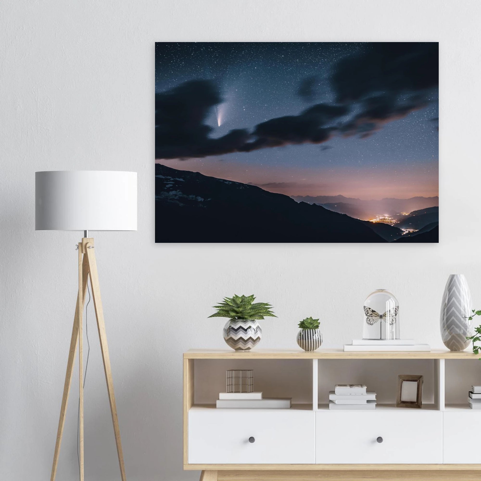Premium Poster - Komet Neowise mit Zell am See Print Material JFK Photography Prints
