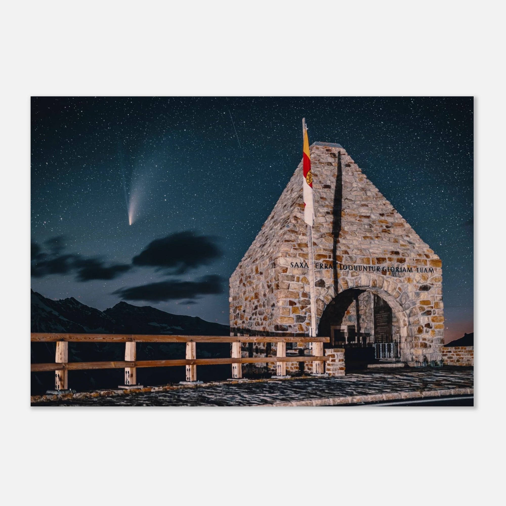 Holzdruck - Komet Neowise über dem Fuscher Törl Print Material JFK Photography Prints 70x100 cm / 28x40″