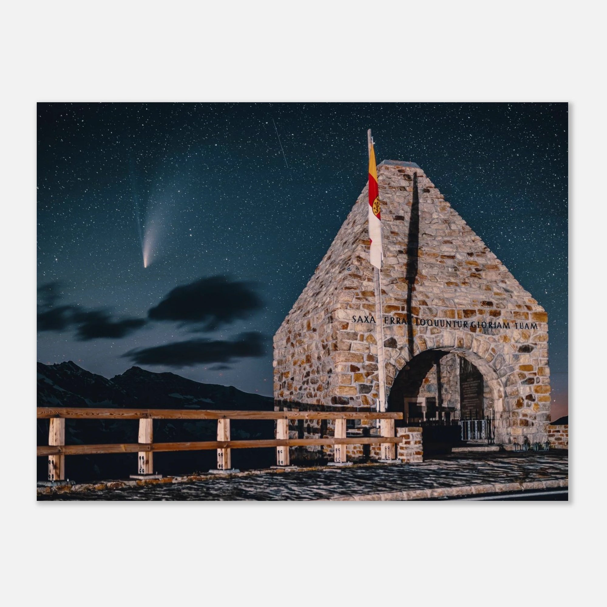 Holzdruck - Komet Neowise über dem Fuscher Törl Print Material JFK Photography Prints 45x60 cm / 18x24″