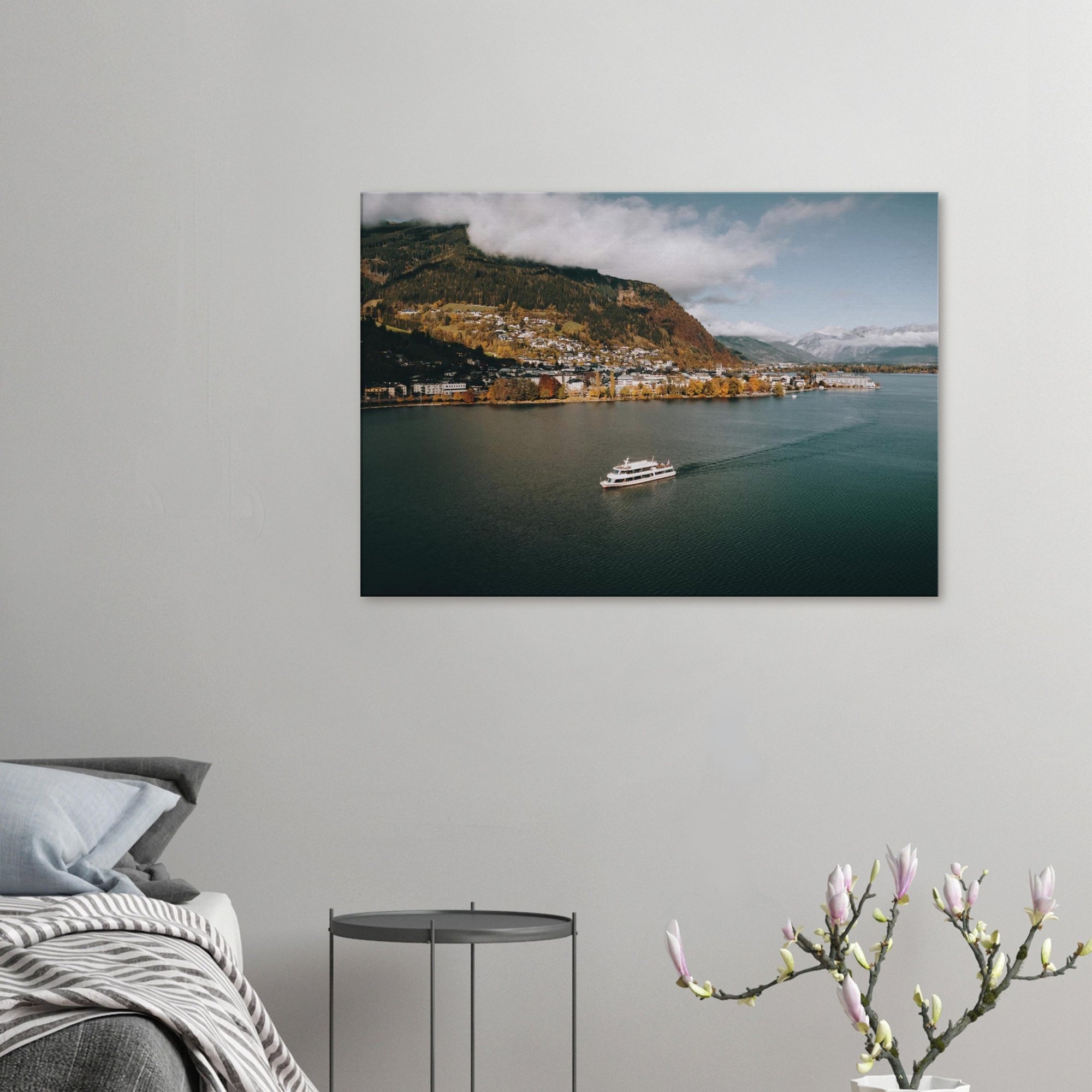 Leinwand Dick - Zell am See mit der MS Schmitten im Herbst Print Material JFK Photography Prints