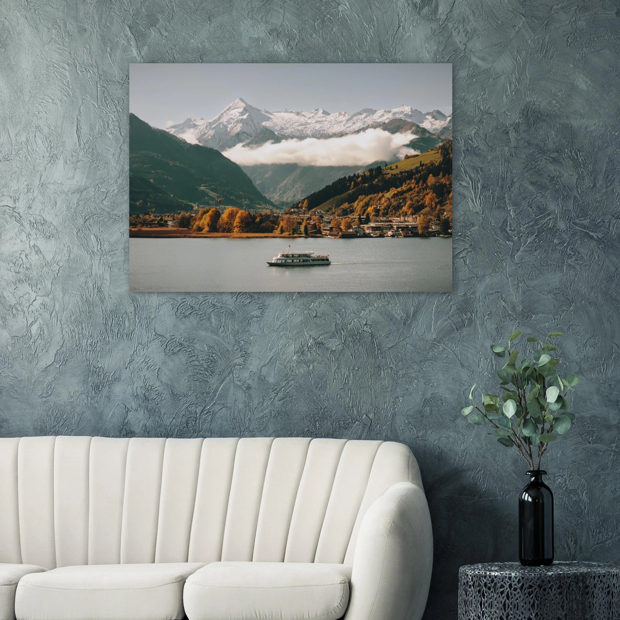 Premium Poster - MS Schmitten mit dem Kitzsteinhorn im Herbst Print Material JFK Photography Prints