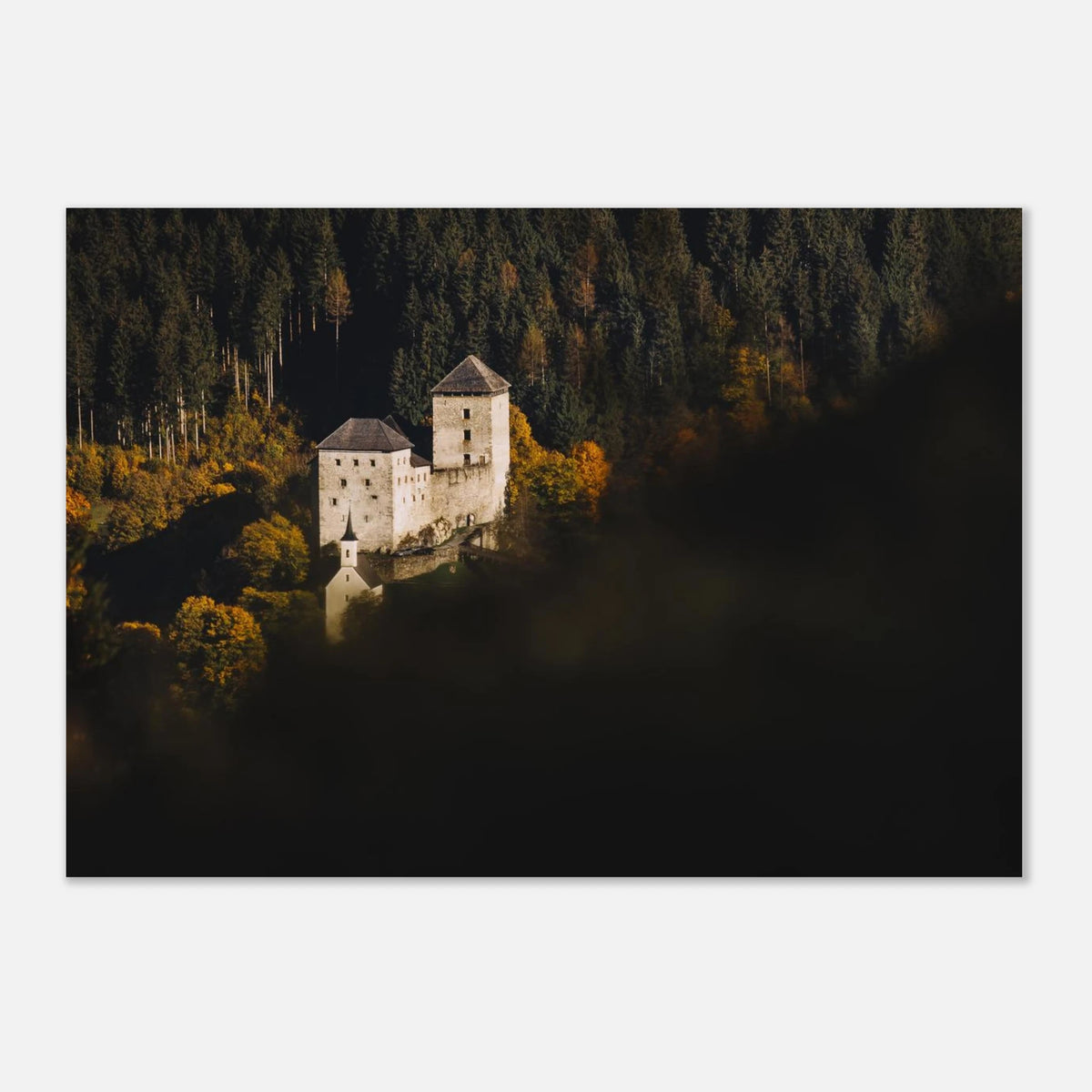 Aluminiumdruck - Burg Kaprun im Herbst Print Material JFK Photography Prints 70x100 cm / 28x40″