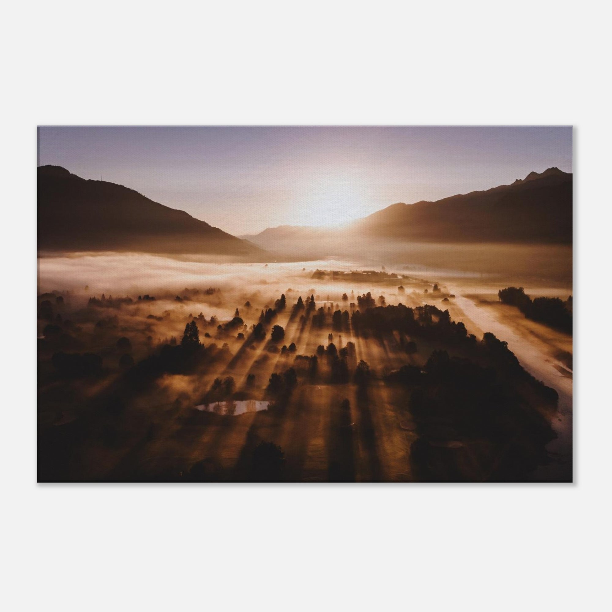 Leinwand Dick - Sonnenaufgang im Herbst Print Material JFK Photography Prints 60x90 cm / 24x36″