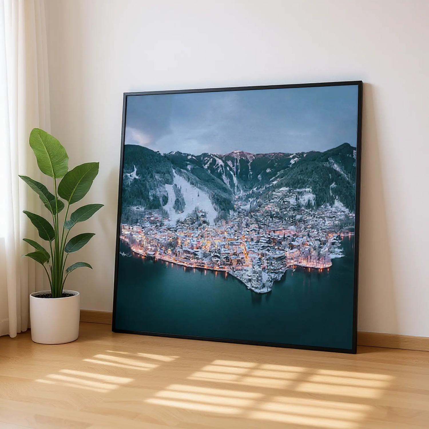 Leinwand Dick - Zell am See im Winter Print Material JFK Photography Prints