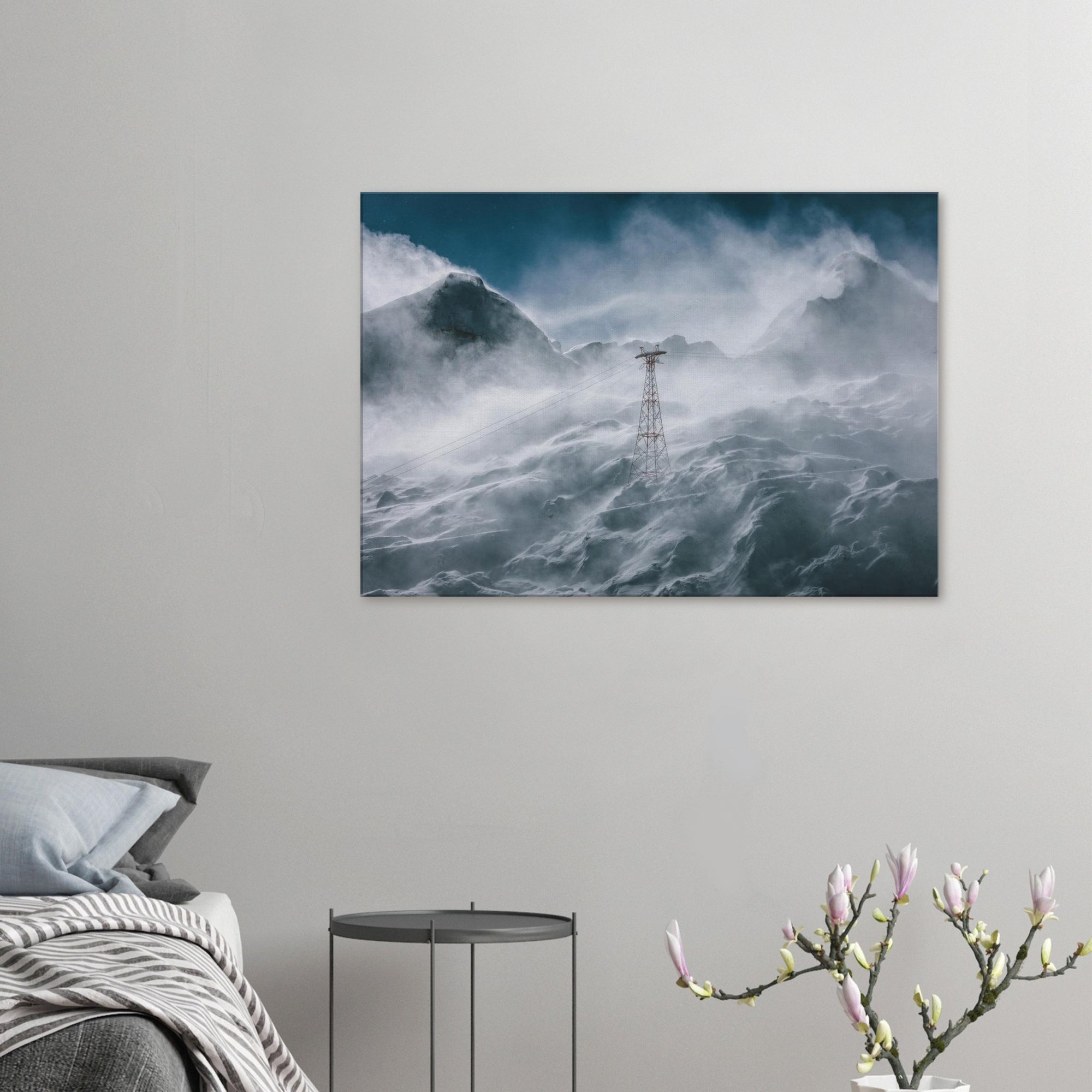 Leinwand Dick - Liftstütze am Kitzsteinhorn im Winter Print Material JFK Photography Prints