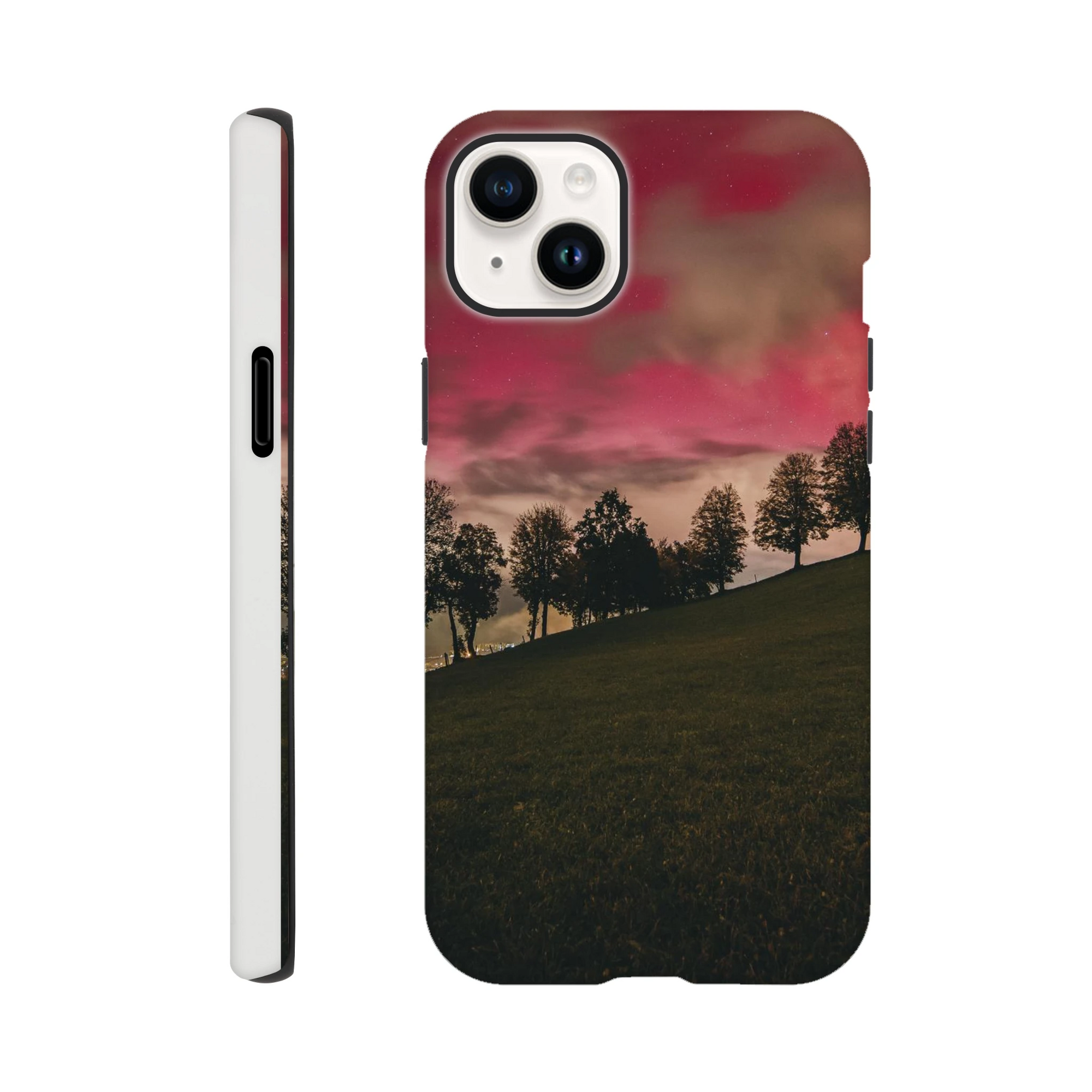 IPhone Hartschalen Case - Nordlichter Print Material JFK Photography Prints iPhone 14 Plus