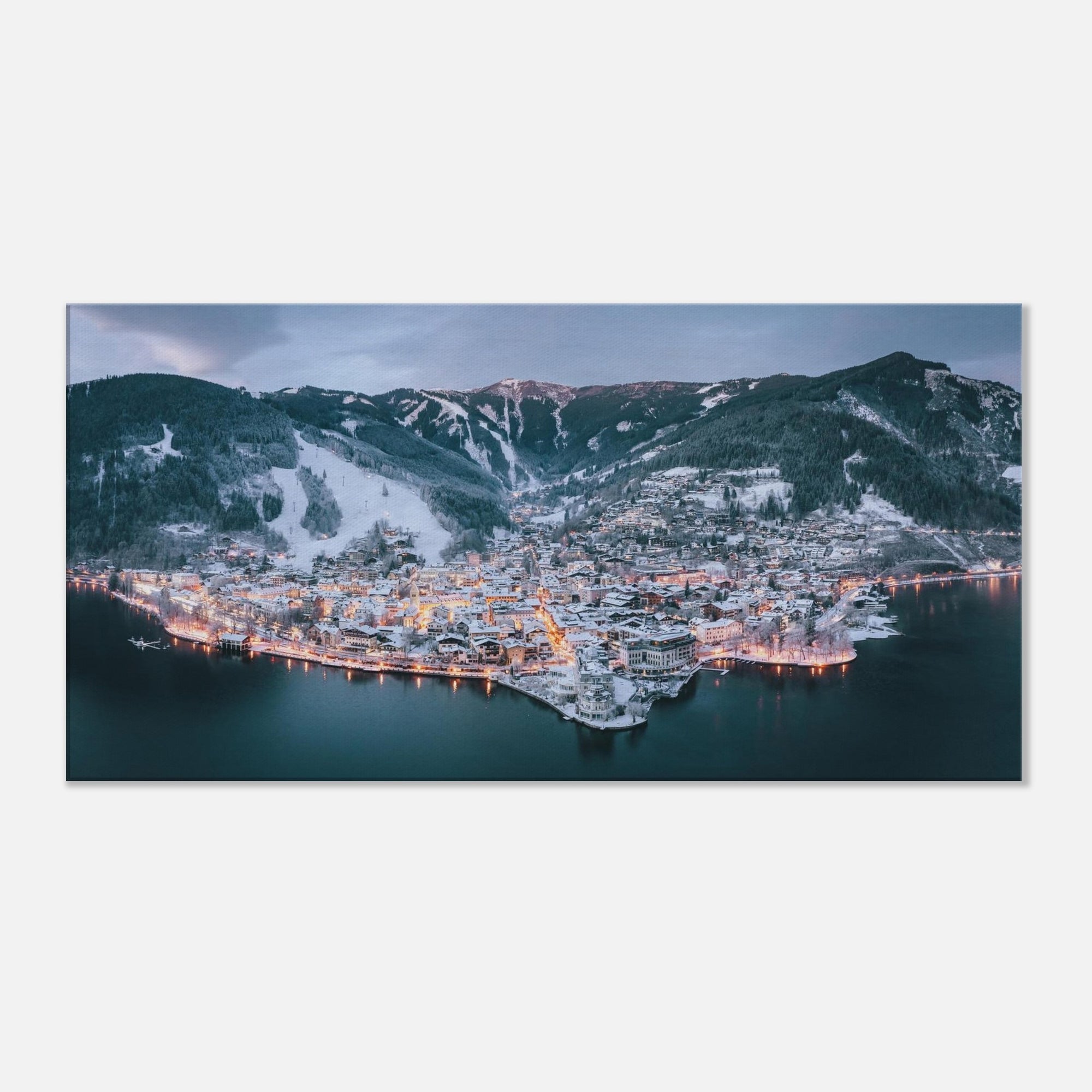 Leinwand Dick - Zell am See im Winter Print Material JFK Photography Prints 50x100 cm / 20x40″