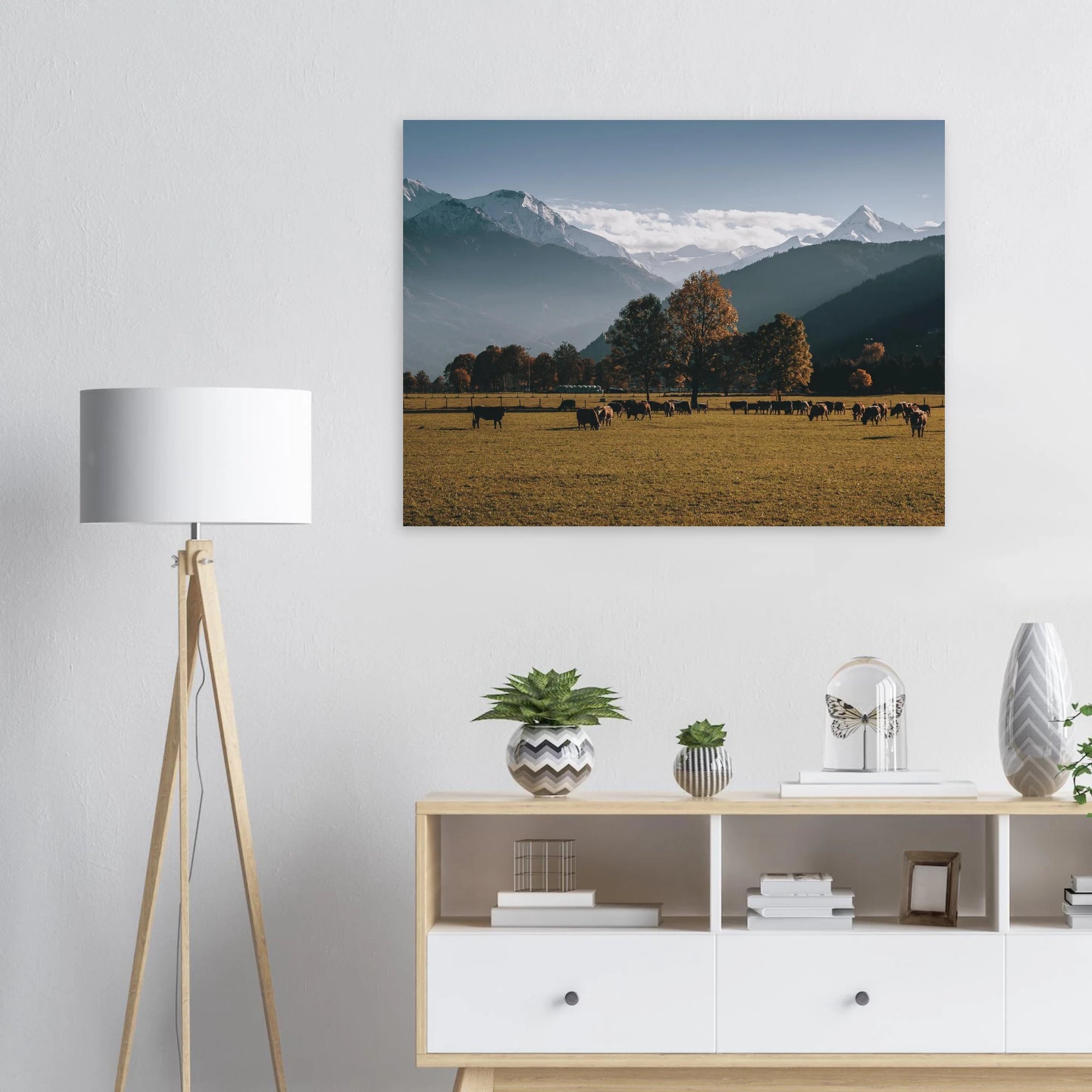 Premium Poster - Herbstlandschaft mit dem Kitzsteinhorn Print Material JFK Photography Prints