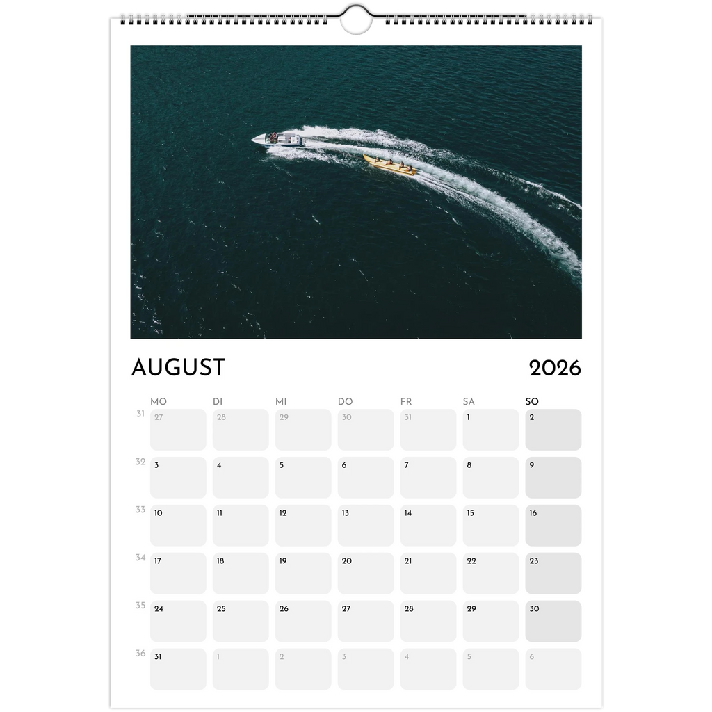 Wandkalender weiss 2026 Print Material JFK Photography Prints