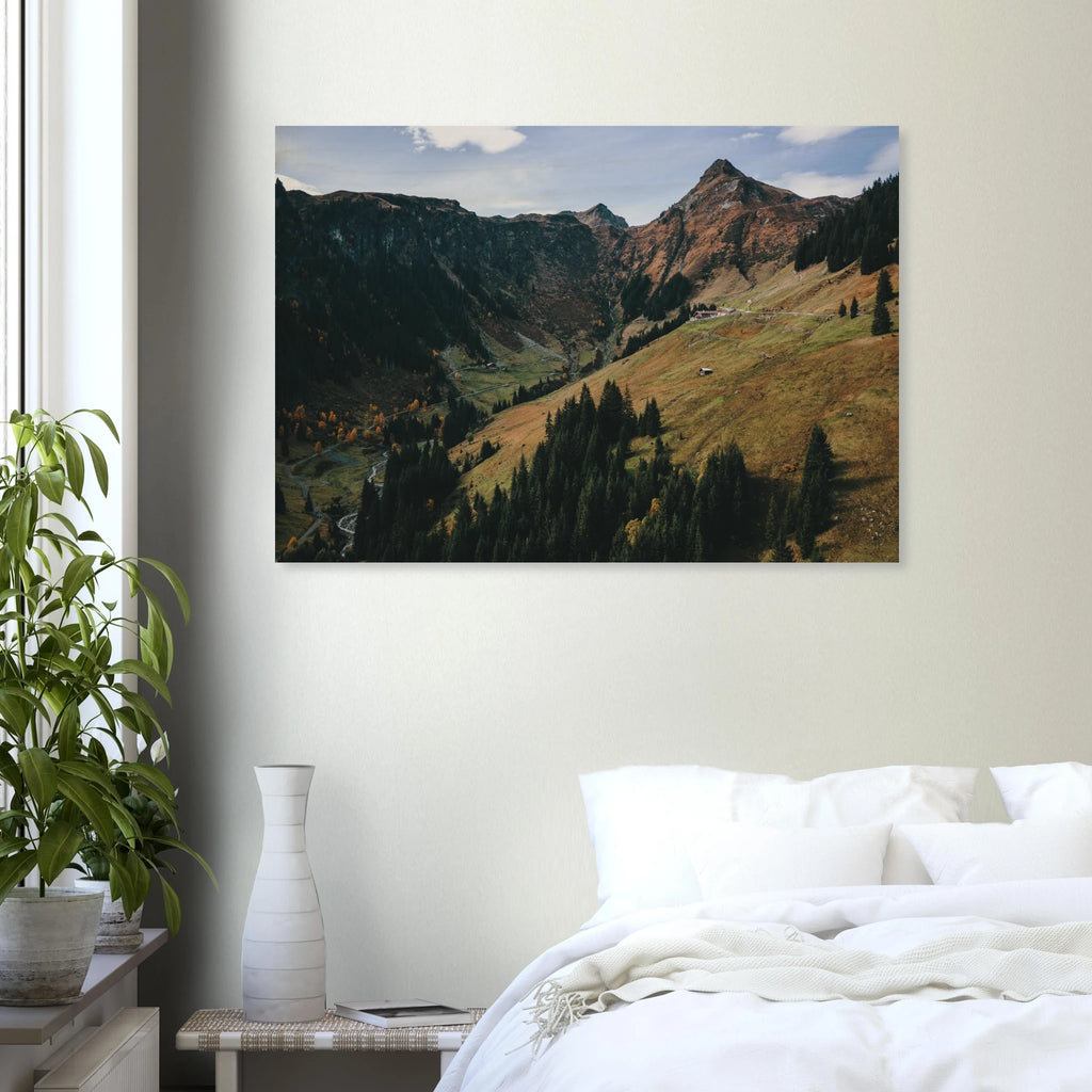 Holzdruck - Hintertal mit Tristkogel im Herbst Print Material JFK Photography Prints