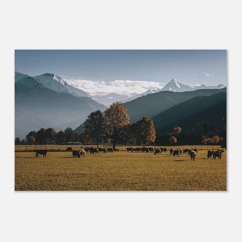 Premium Poster - Herbstlandschaft mit dem Kitzsteinhorn Print Material JFK Photography Prints 30x45 cm / 12x18″