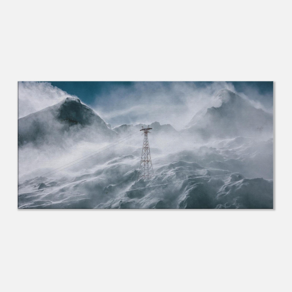 Leinwand Dick - Liftstütze am Kitzsteinhorn im Winter Print Material JFK Photography Prints 50x100 cm / 20x40″