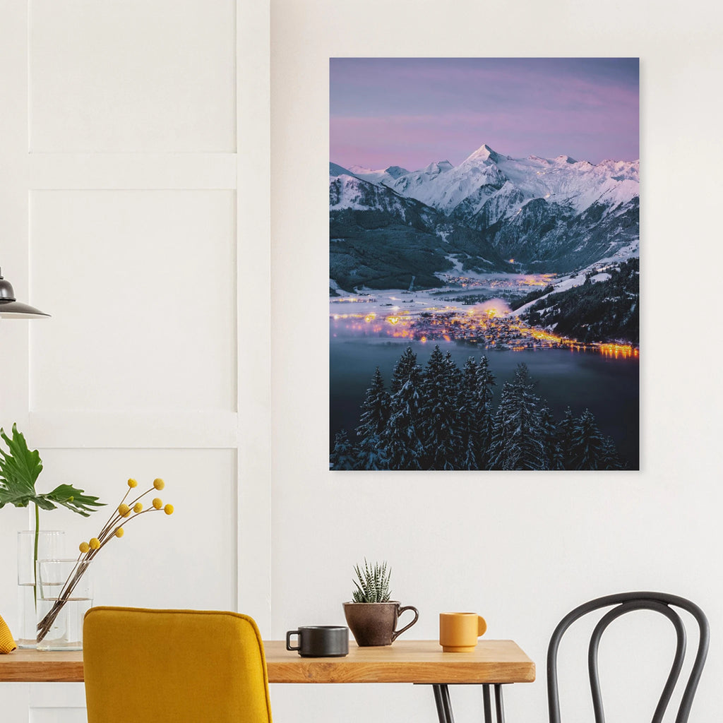 Kunstdruck - Kitzsteinhorn und Zeller See im Winter Print Material JFK Photography Prints