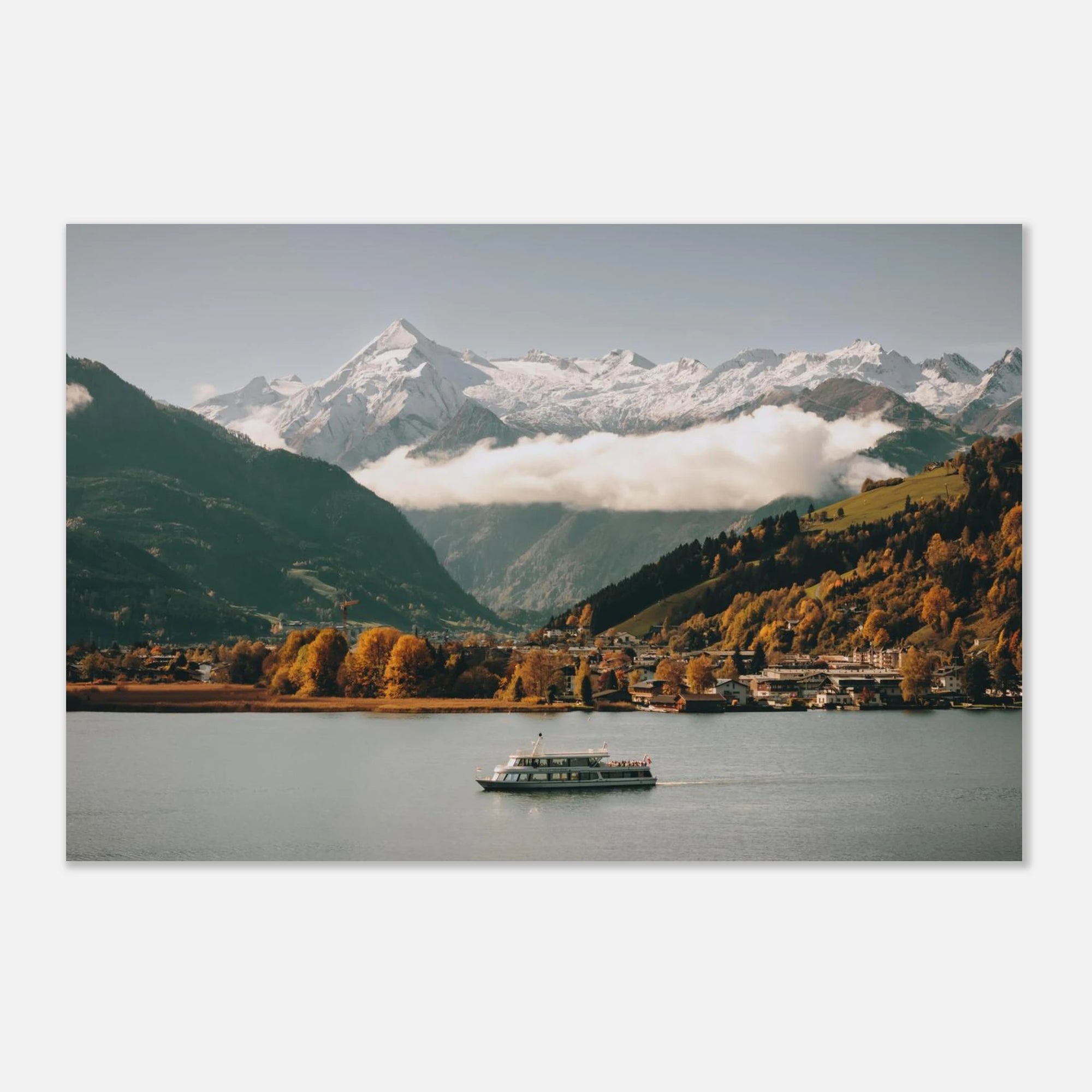 Premium Poster - MS Schmitten mit dem Kitzsteinhorn im Herbst Print Material JFK Photography Prints 60x90 cm / 24x36″