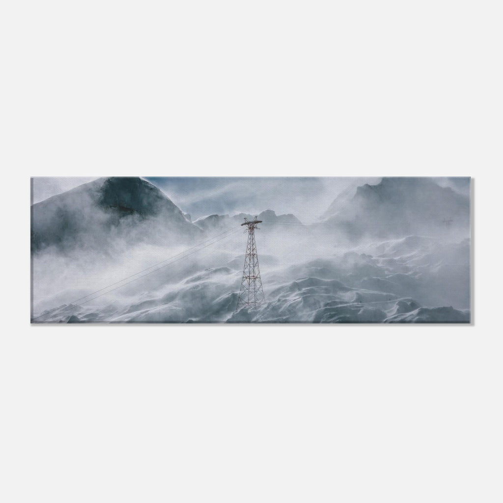 Leinwand Dick - Liftstütze am Kitzsteinhorn im Winter Print Material JFK Photography Prints 20x60 cm / 8x24″