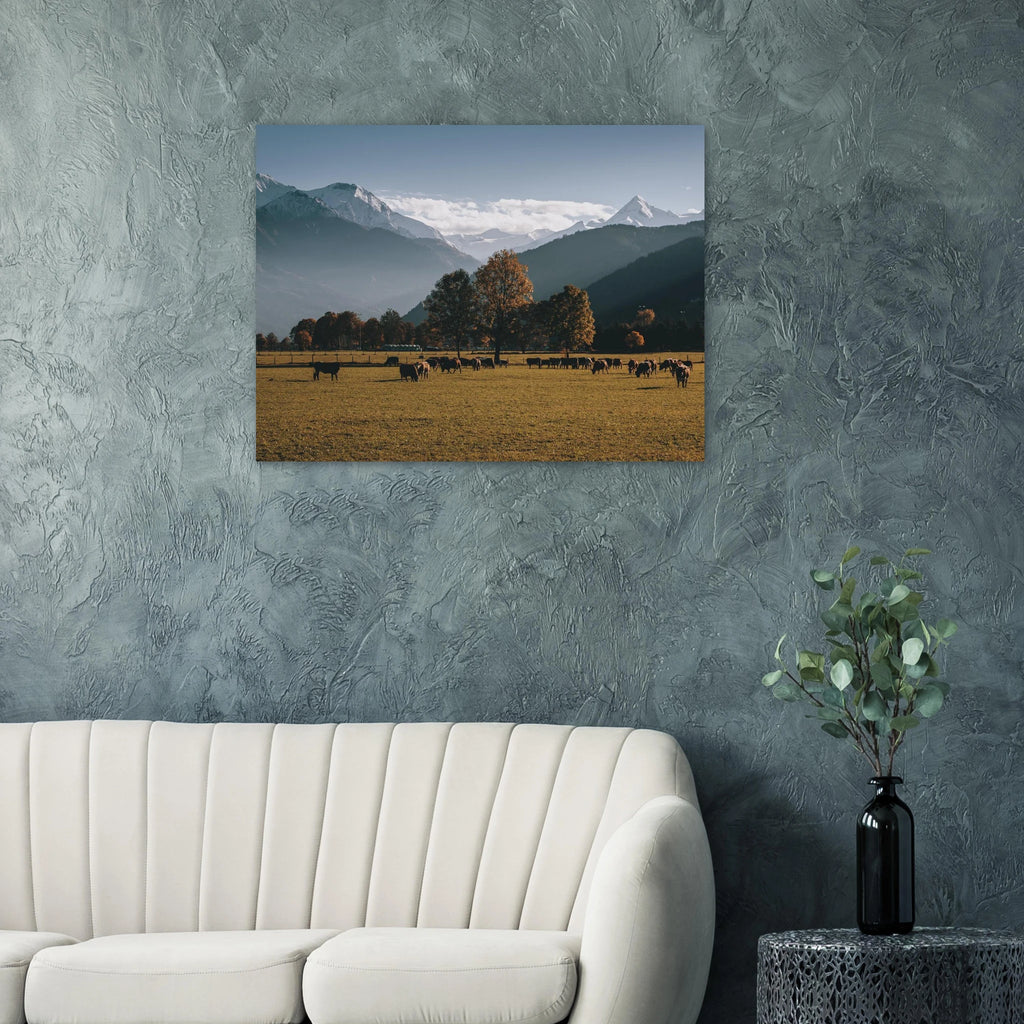 Premium Poster - Herbstlandschaft mit dem Kitzsteinhorn Print Material JFK Photography Prints