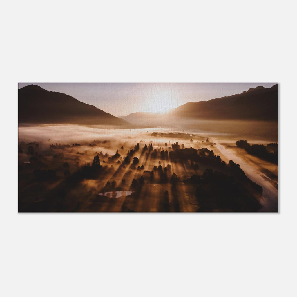 Leinwand Dick - Sonnenaufgang im Herbst Print Material JFK Photography Prints 50x100 cm / 20x40″
