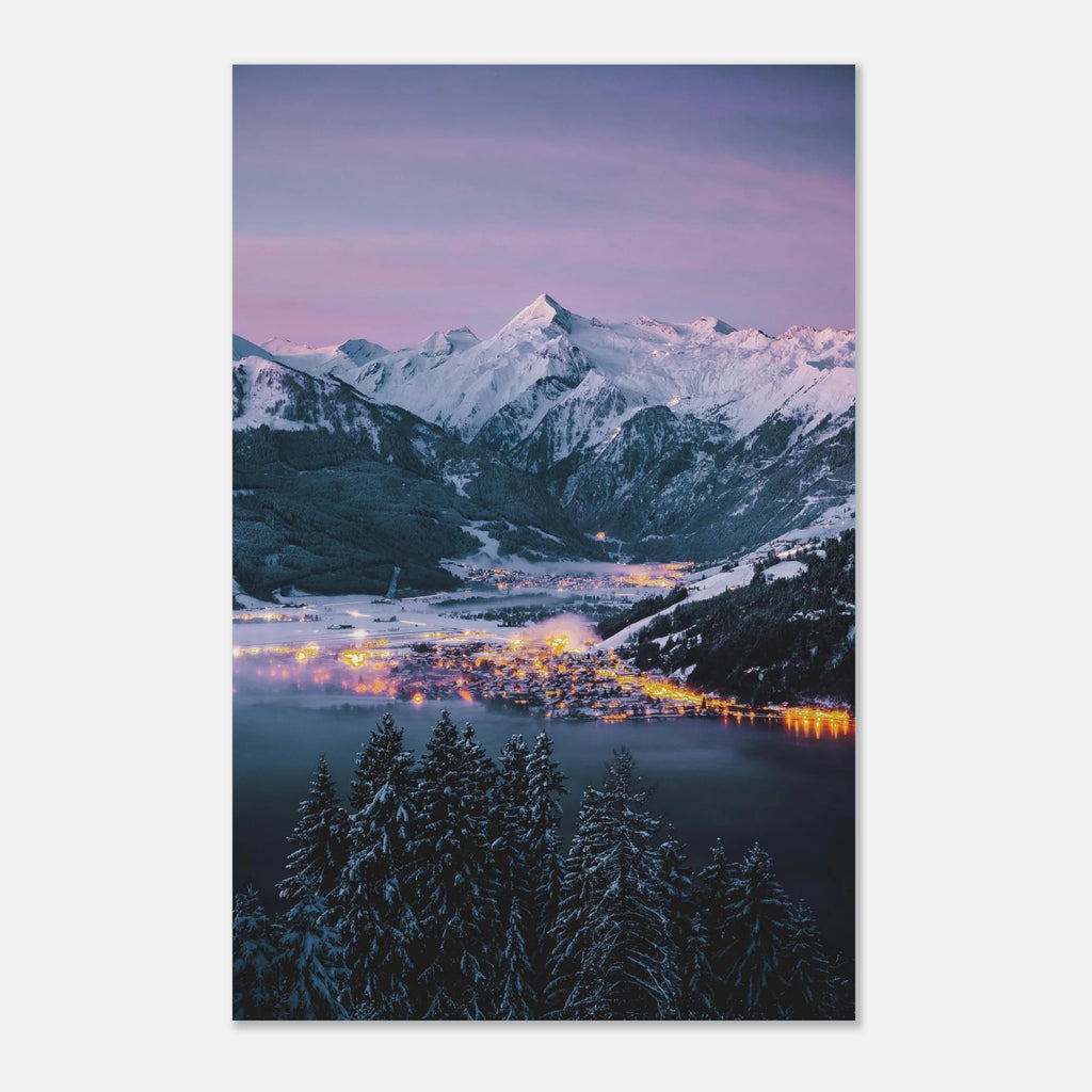 Kunstdruck - Kitzsteinhorn und Zeller See im Winter Print Material JFK Photography Prints 28x43 cm / XL (11x17″)