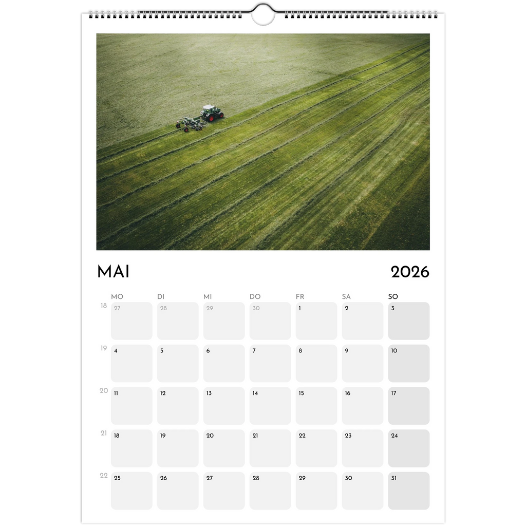 Wandkalender weiss 2026 Print Material JFK Photography Prints