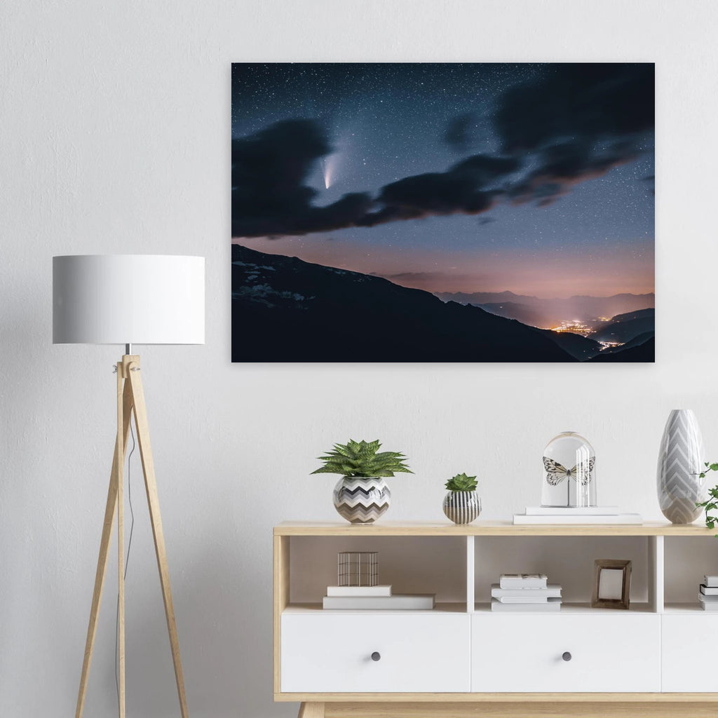 Premium Poster - Komet Neowise mit Zell am See Print Material JFK Photography Prints