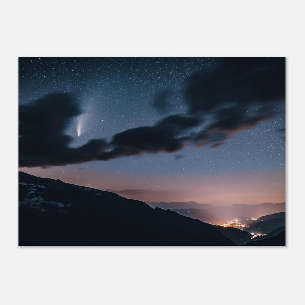 Premium Poster - Komet Neowise mit Zell am See Print Material JFK Photography Prints A1 (59.4 x 84.1 cm)