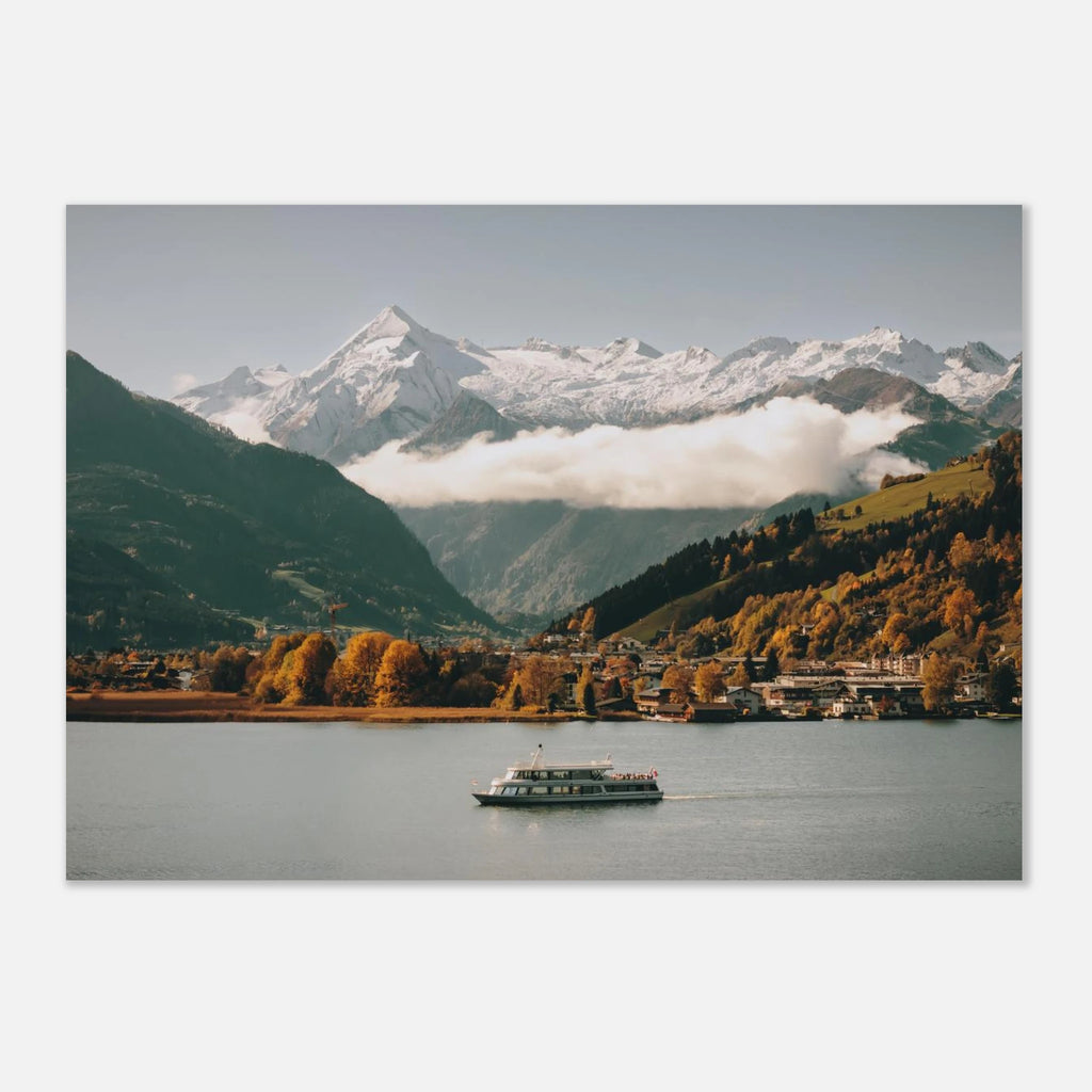 Premium Poster - MS Schmitten mit dem Kitzsteinhorn im Herbst Print Material JFK Photography Prints A1 (59.4 x 84.1 cm)