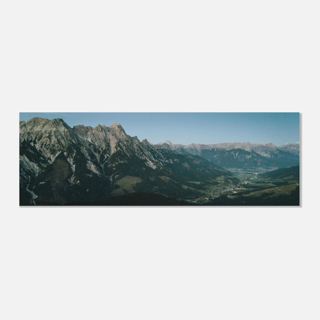 Aluminiumdruck - Leogang mit Steinberge im Sommer Print Material JFK Photography Prints 30x90 cm / 12x36″
